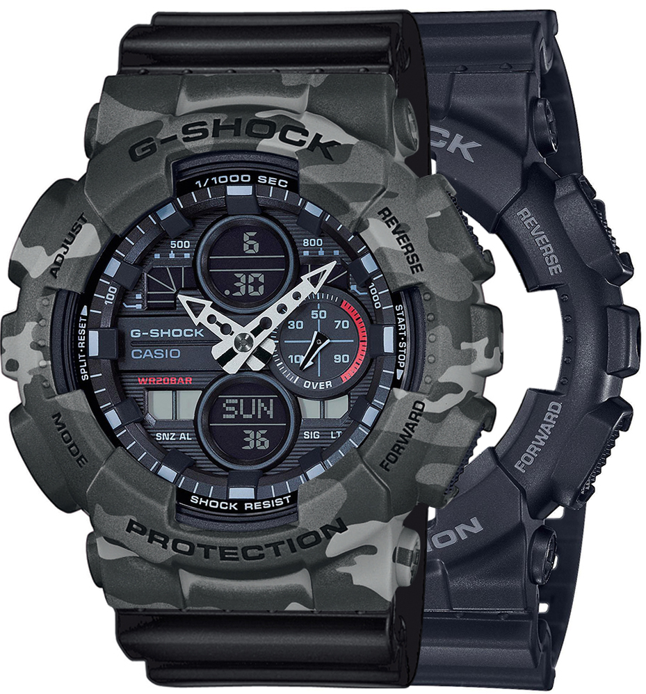 G-SHOCK SET GA-140-1A1ER + BEZEL 10507071 + PASEK 10536683