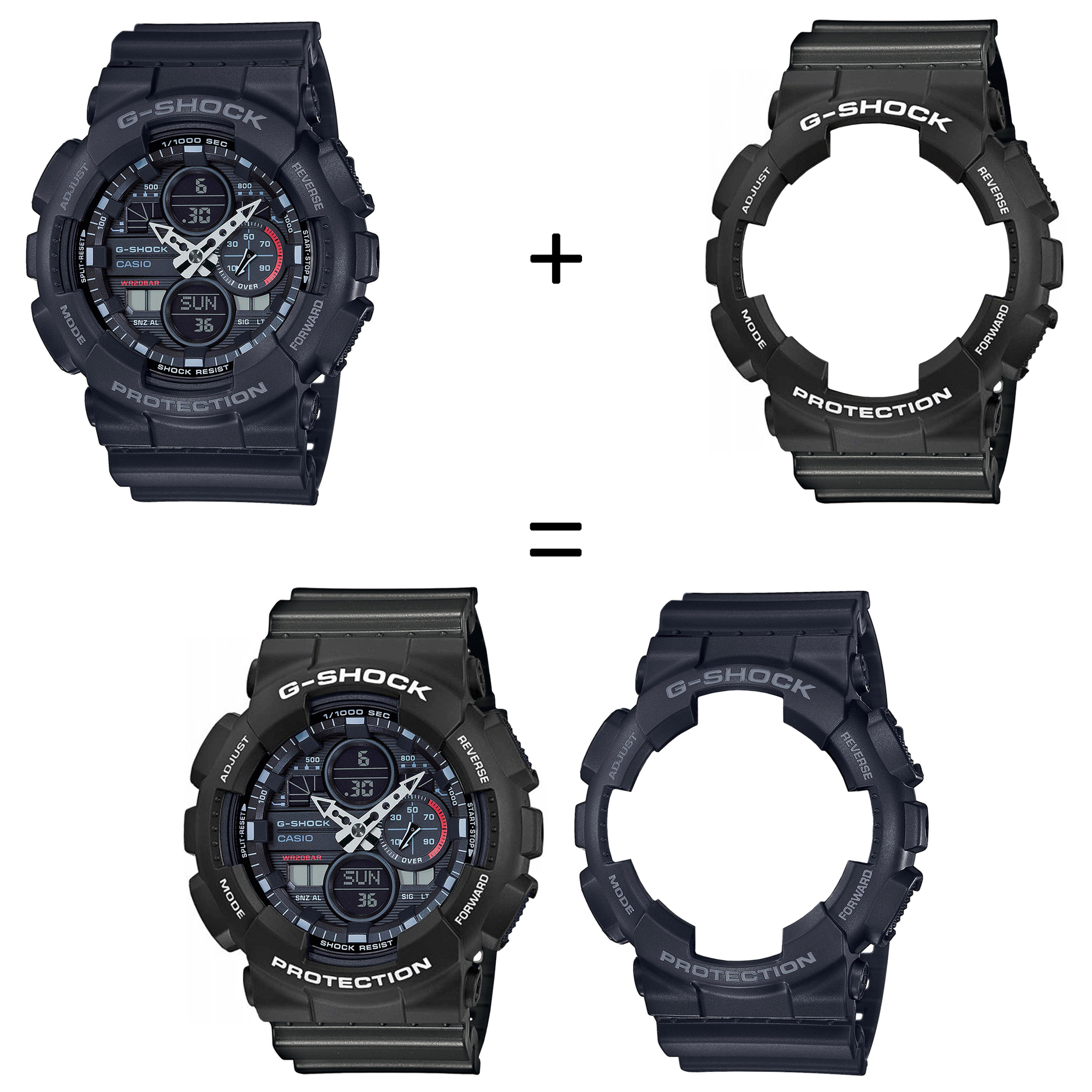 Casio SET GA-140-1A1ER + BEZEL 10508136 + PASEK 10467764 zegarek - miniatura 2