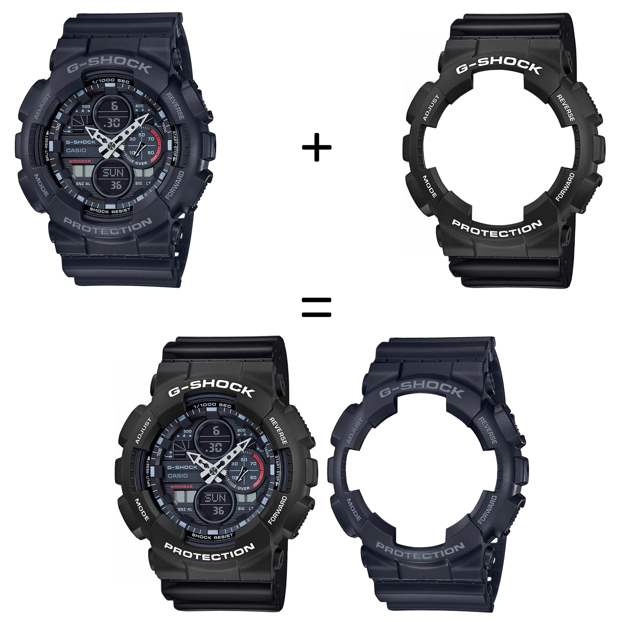Casio SET GA-140-1A1ER + BEZEL 10508136 + PASEK 10536683 zegarek - miniatura 2