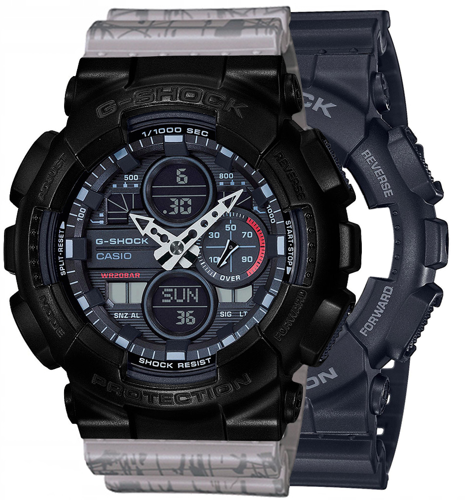 G-SHOCK SET GA-140-1A1ER + BEZEL 10523429 + PASEK 10498174