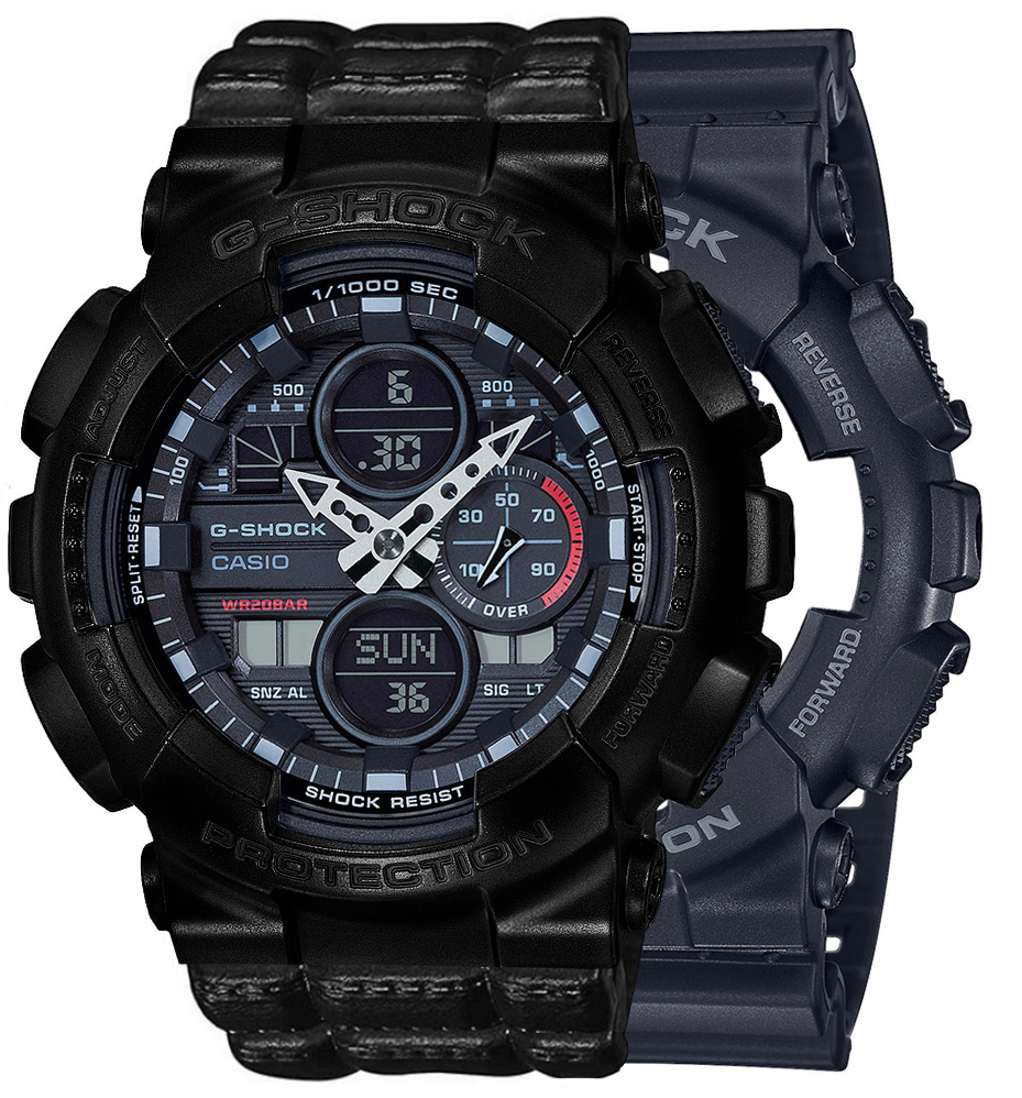 G-SHOCK SET GA-140-1A1ER + BEZEL 10523429 + PASEK 10559686