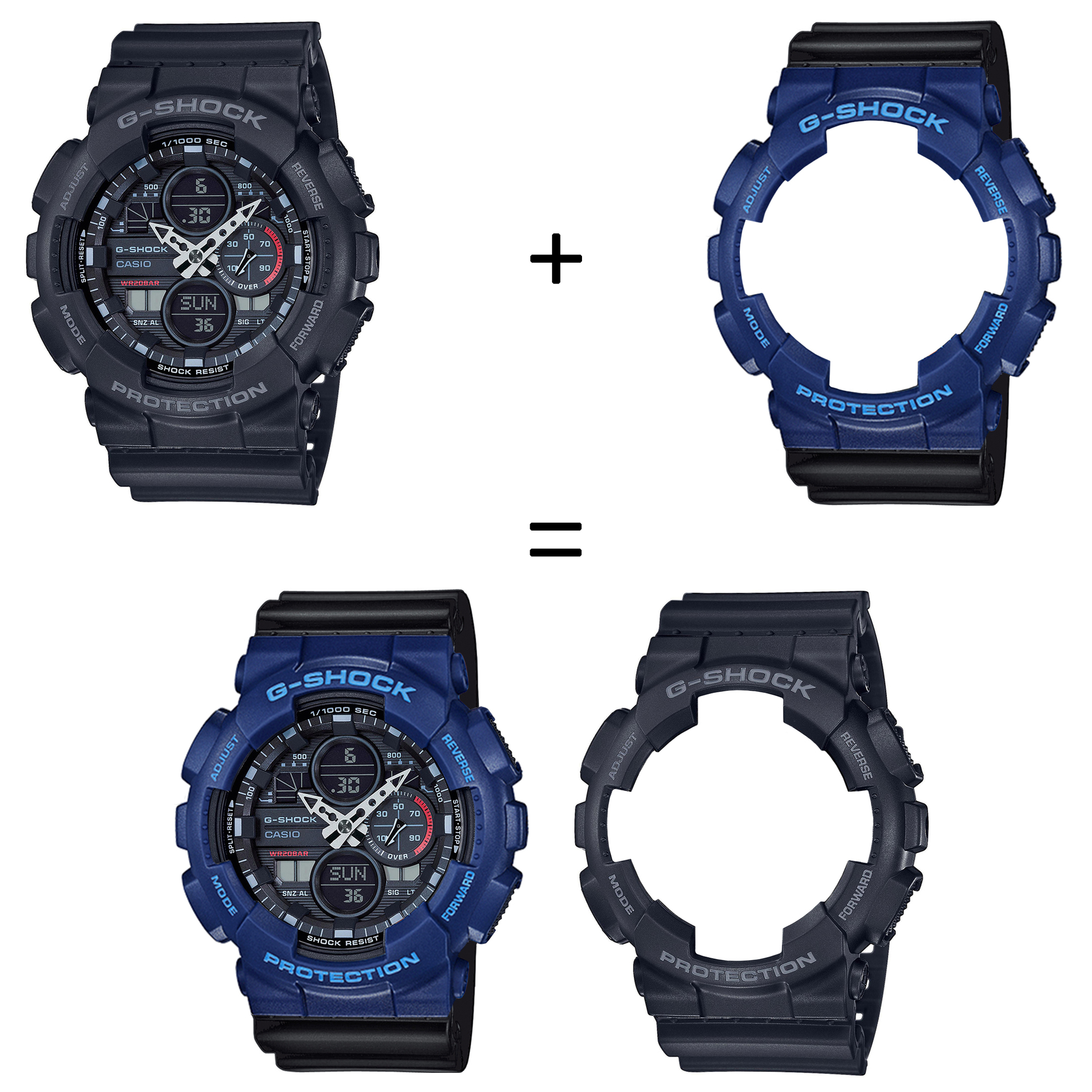 Casio SET GA-140-1A1ER + BEZEL 10527398 + PASEK 10536683 zegarek - miniatura 2