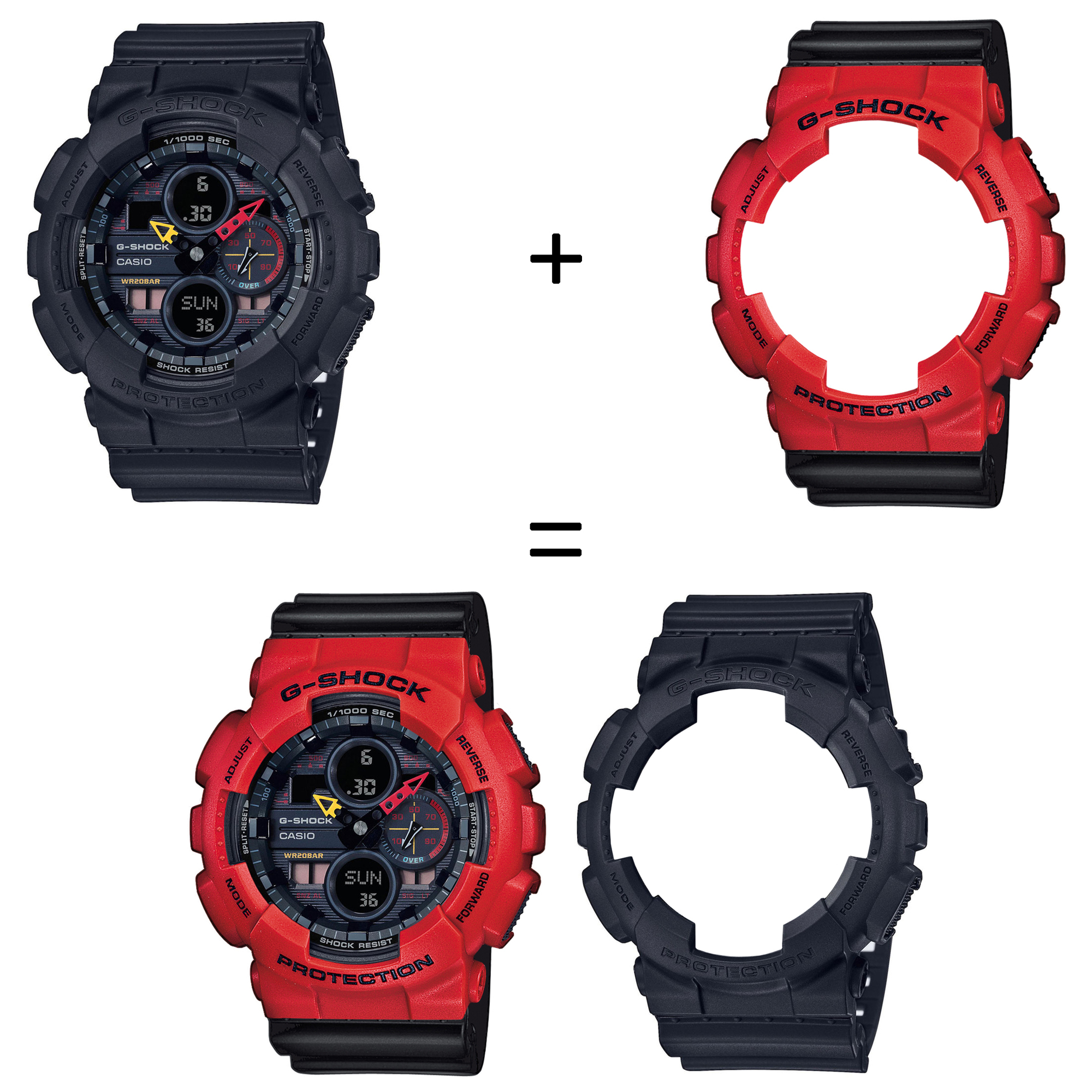 Casio SET GA-140BMC-1AER + BEZEL 10395289 + PASEK 10536683 zegarek - miniatura 2