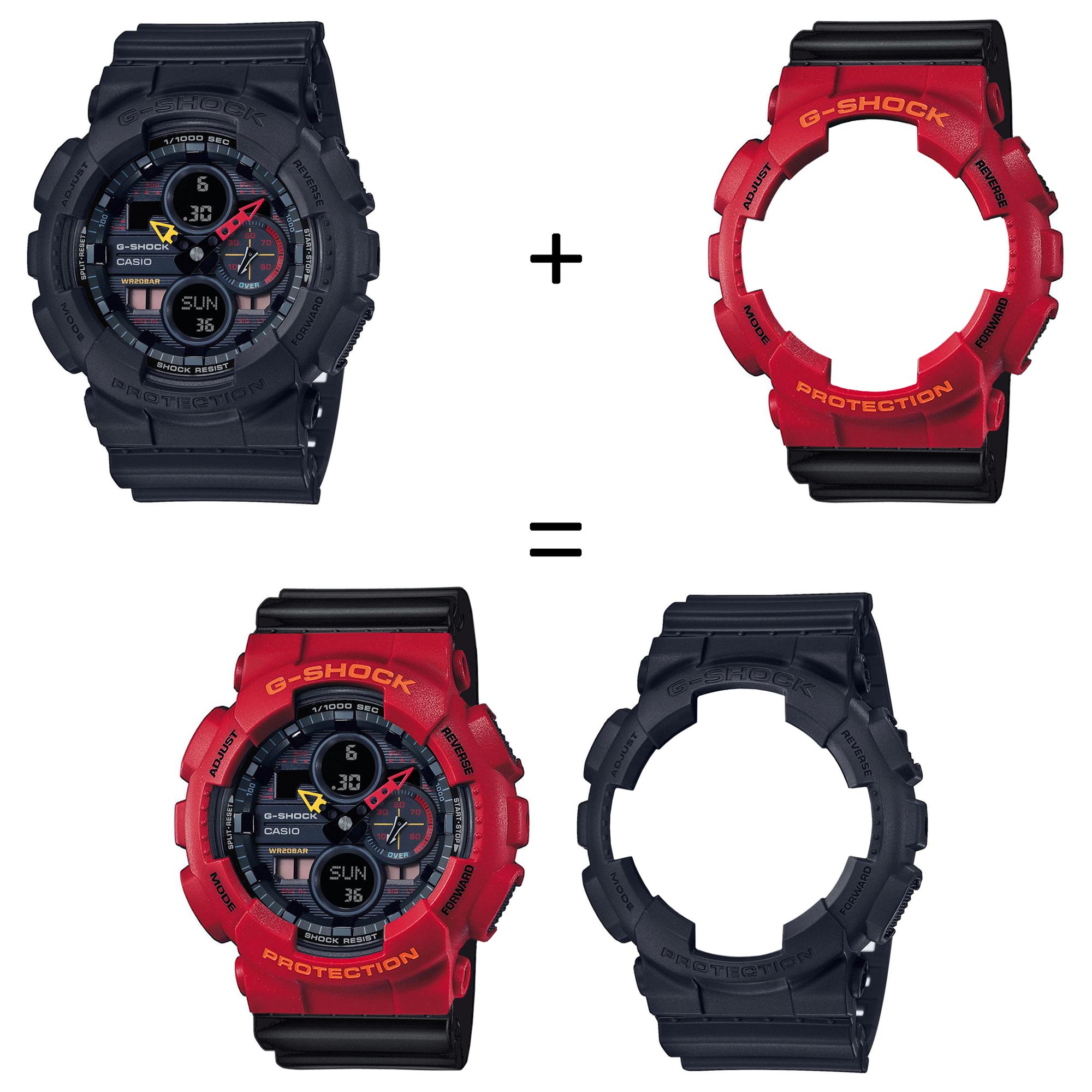 Casio SET GA-140BMC-1AER + BEZEL 10441433 + PASEK 10536683 zegarek - miniatura 2
