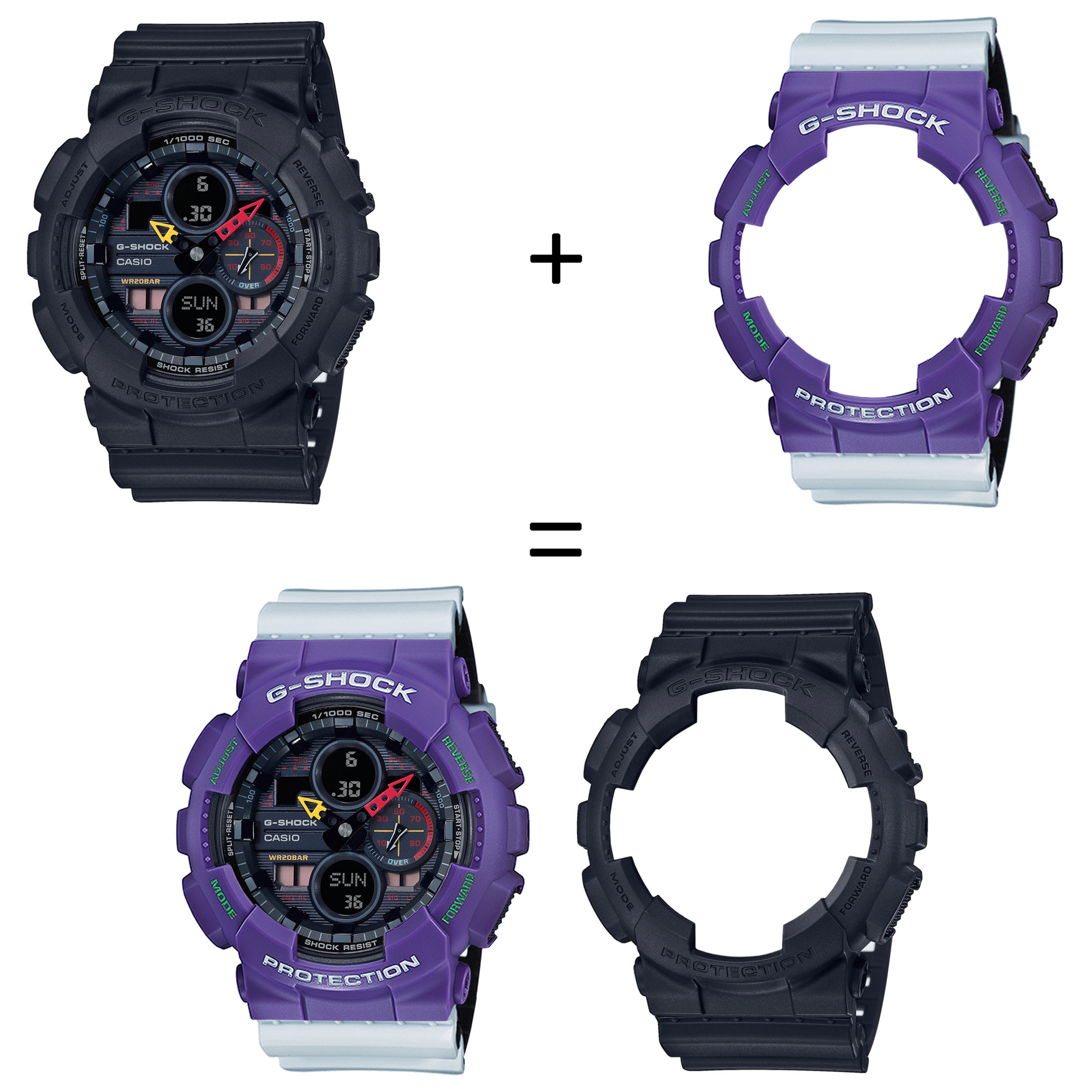 Casio SET GA-140BMC-1AER + BEZEL 10498250 + PASEK 10527469 zegarek - miniatura 2