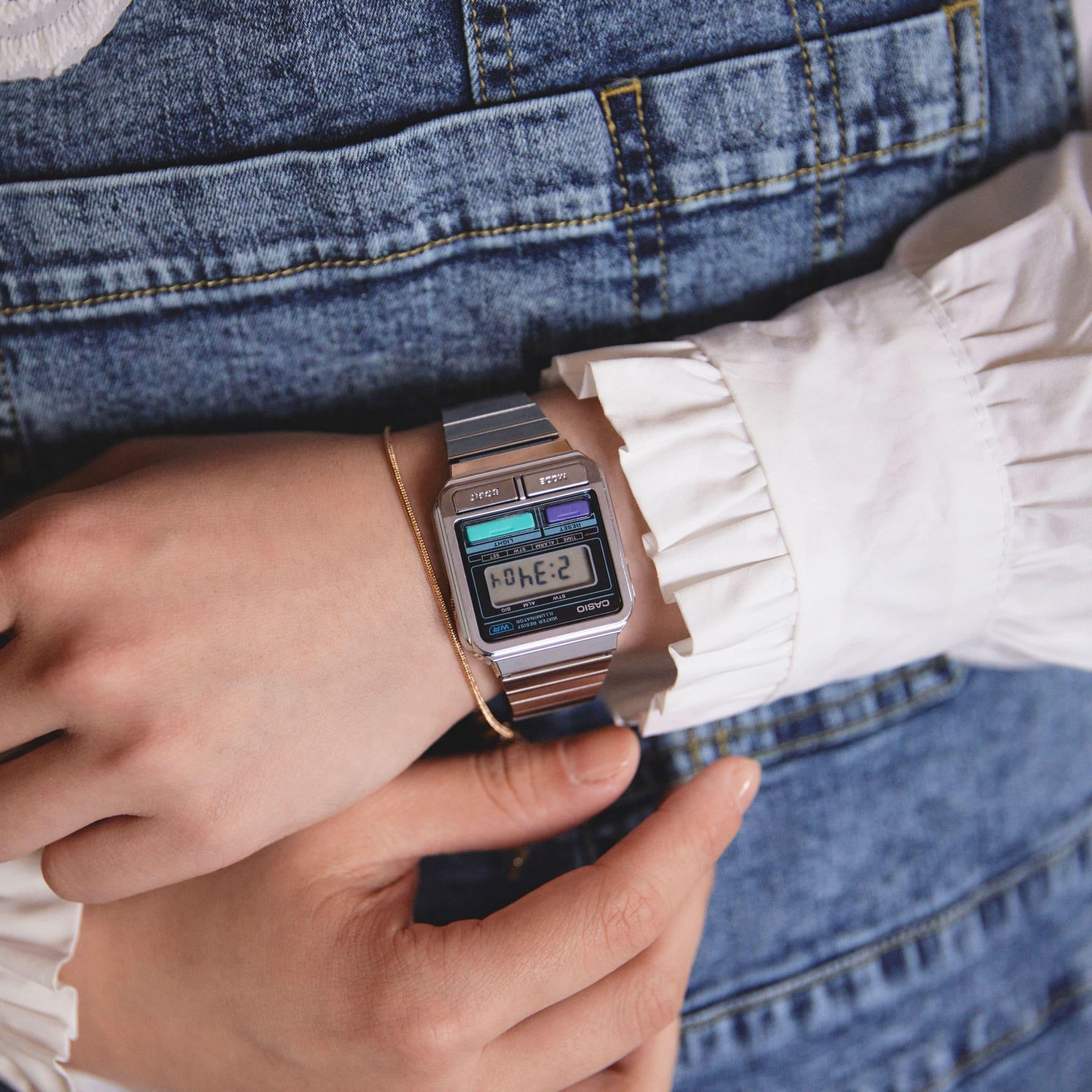 Casio Vintage A120WE-1AEF Vintage 80s-style zegarek sportowy Vintage - miniatura 4