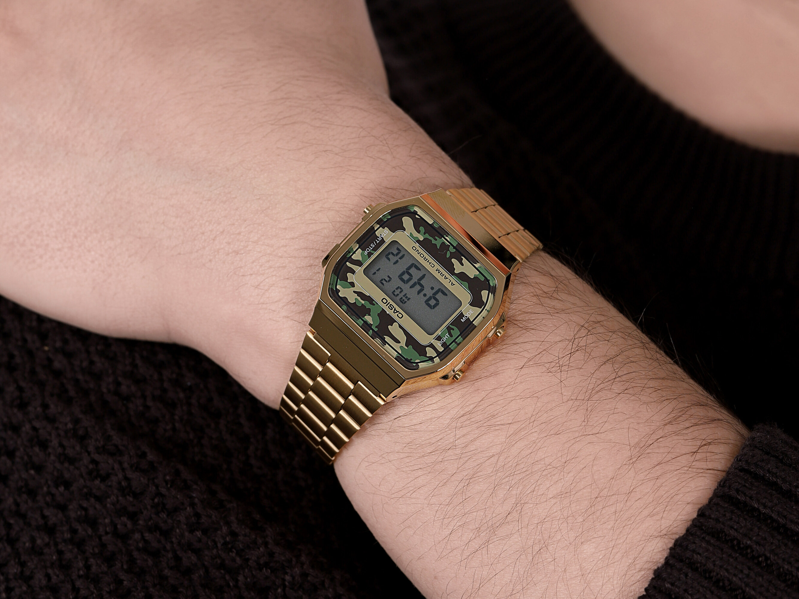 Casio Vintage A168WEGC-3EF męski zegarek VINTAGE Maxi bransoleta - miniatura 5