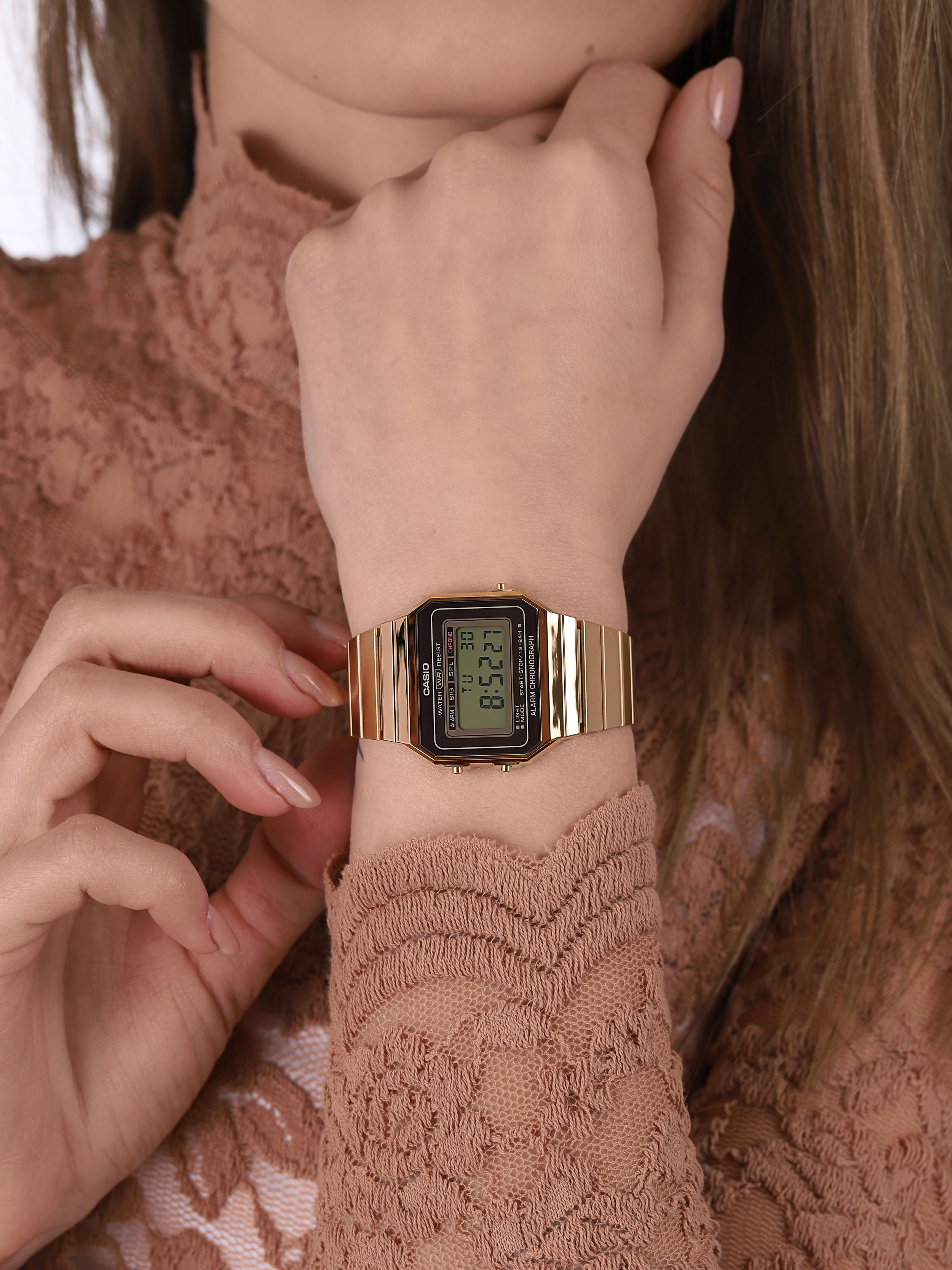 Casio Vintage A700WEG-9AEF RETRO Midi zegarek damski fashion/modowy akrylowe - miniatura 3