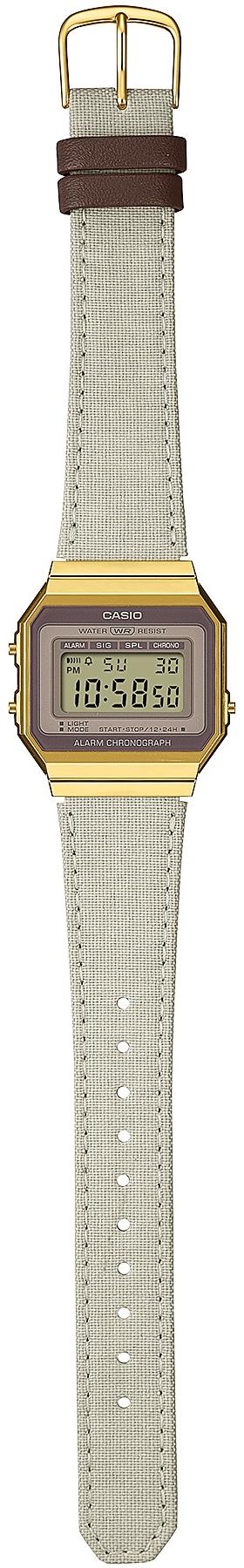Casio Vintage A700WEGL-7AEF Vintage Iconic Vintage fashion-modowy zegarek złoty - miniatura 2