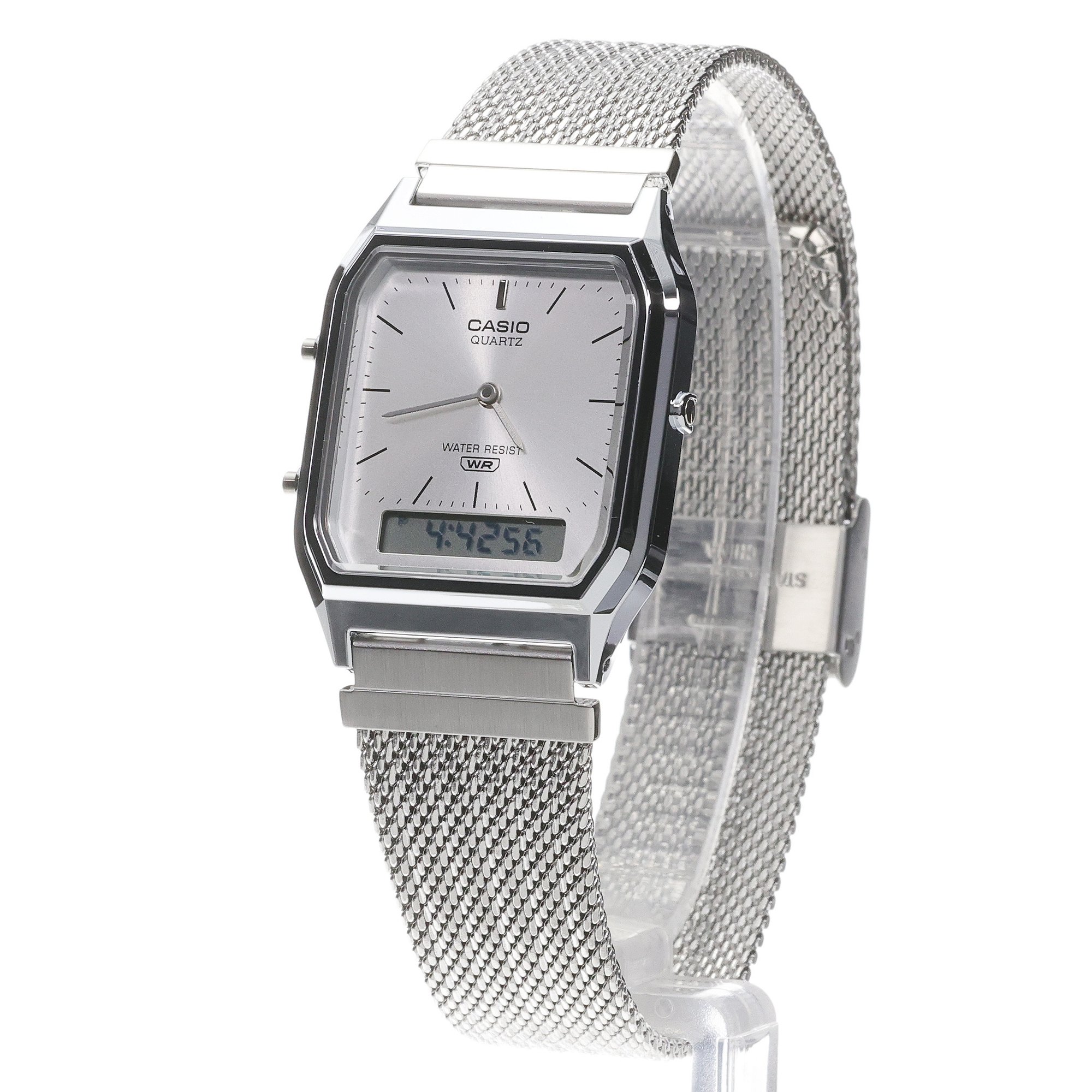 Casio Vintage AQ-230EM-7AEF Maxi VINTAGE Maxi klasyczny zegarek srebrny