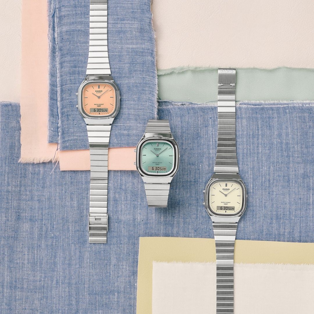 Casio Vintage AQ-240E-4AEF zegarek męski Vintage srebrny - miniatura 12