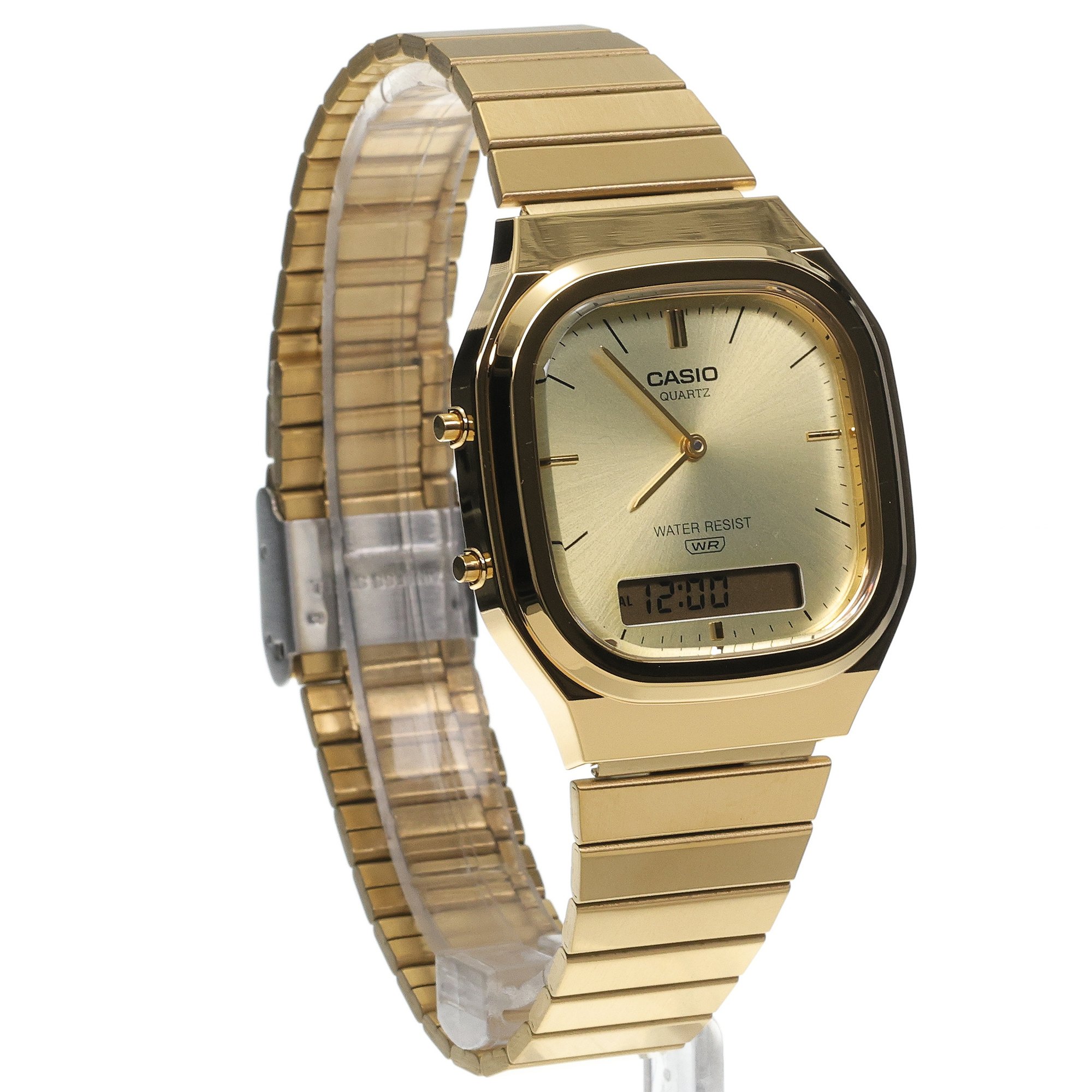 Casio Vintage AQ-240EG-9AEF Vintage klasyczny zegarek złoty - miniatura 3