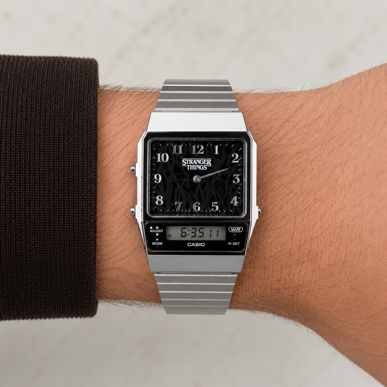 Casio Vintage AQ-800EST-1AER Vintage Casio Vintage x Stranger Things zegarek męski klasyczny akrylowe