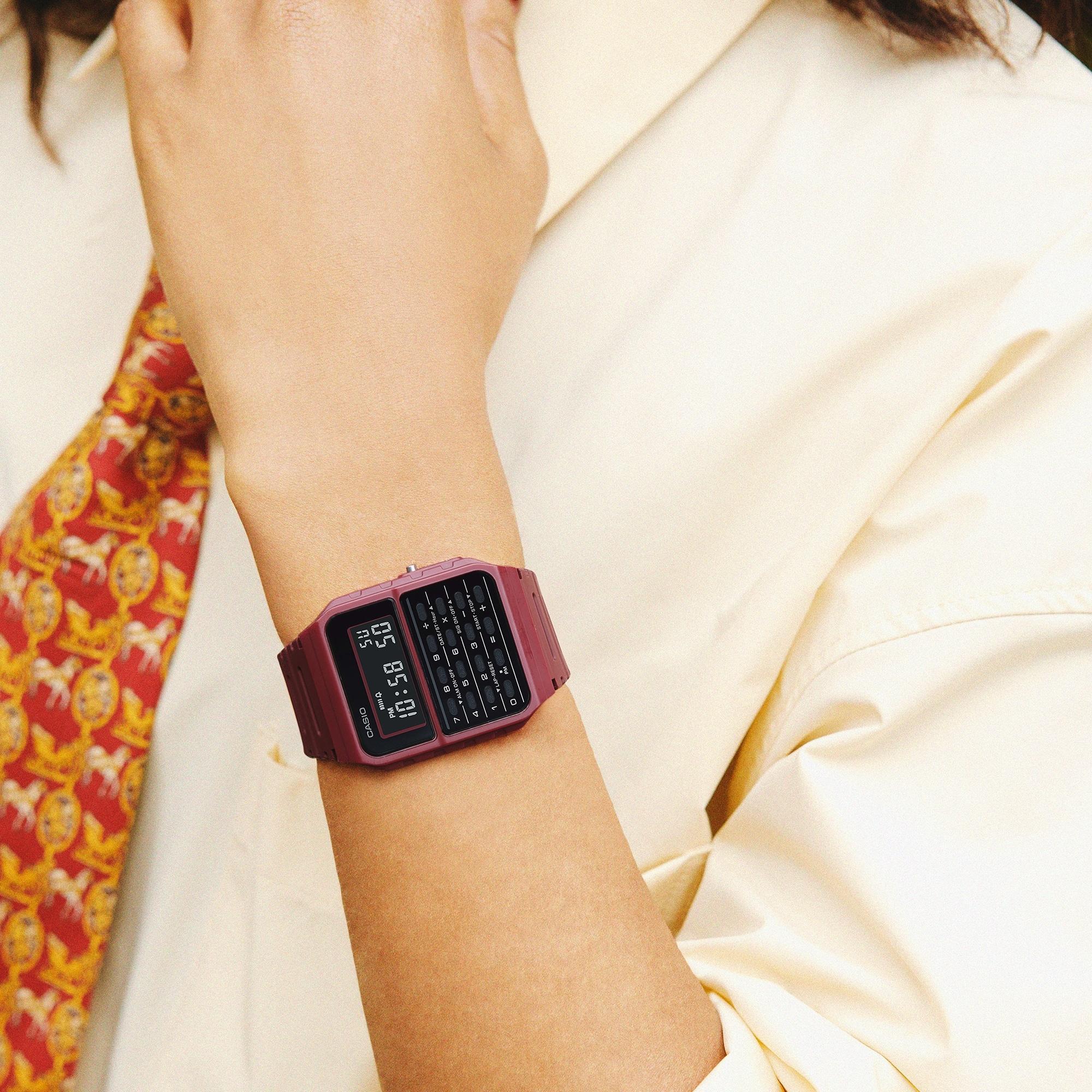 Casio Vintage CA-53WF-4BEF OLDSCHOOL MANISH COLOR VINTAGE Oldschool retro zegarek czerwony - miniatura 9