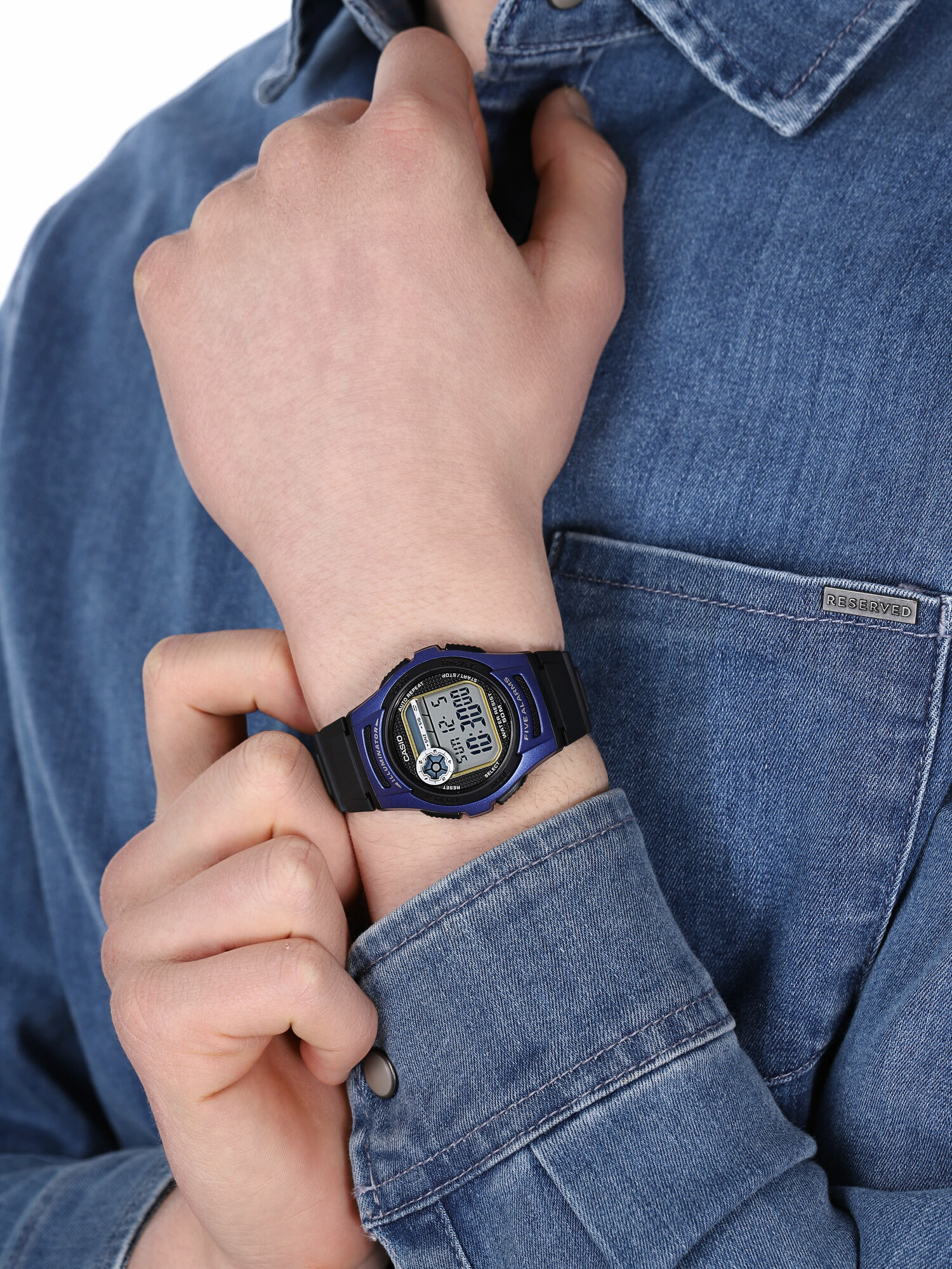 Casio W-213-2AVEF męski zegarek Sportowe pasek