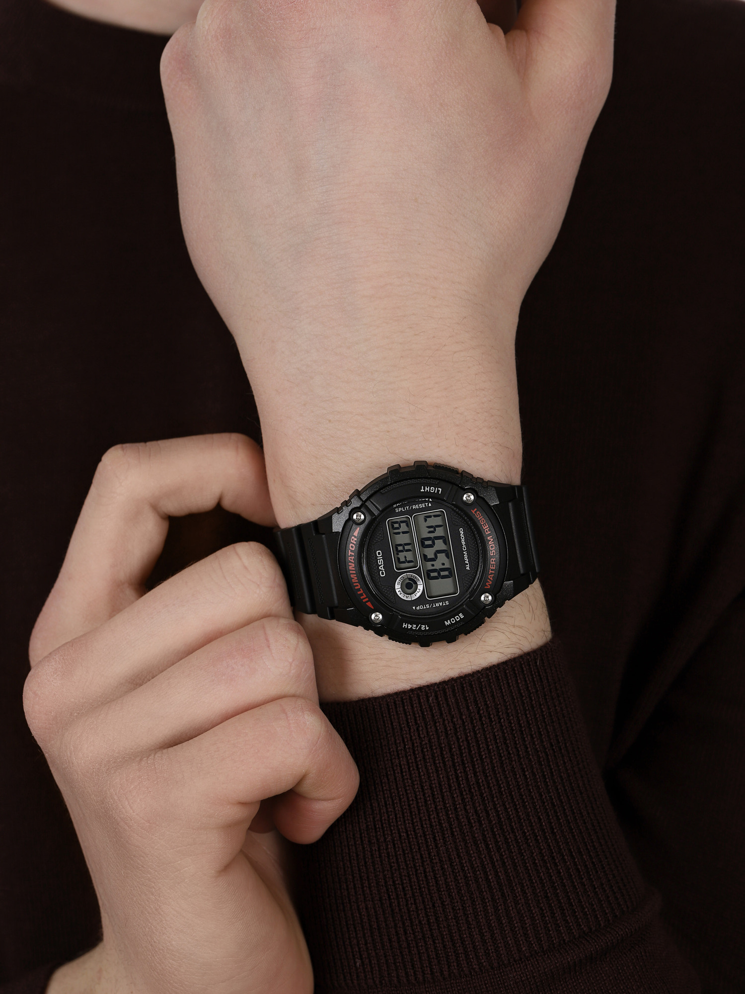 Casio W-216H-1AVEF męski zegarek Sportowe pasek