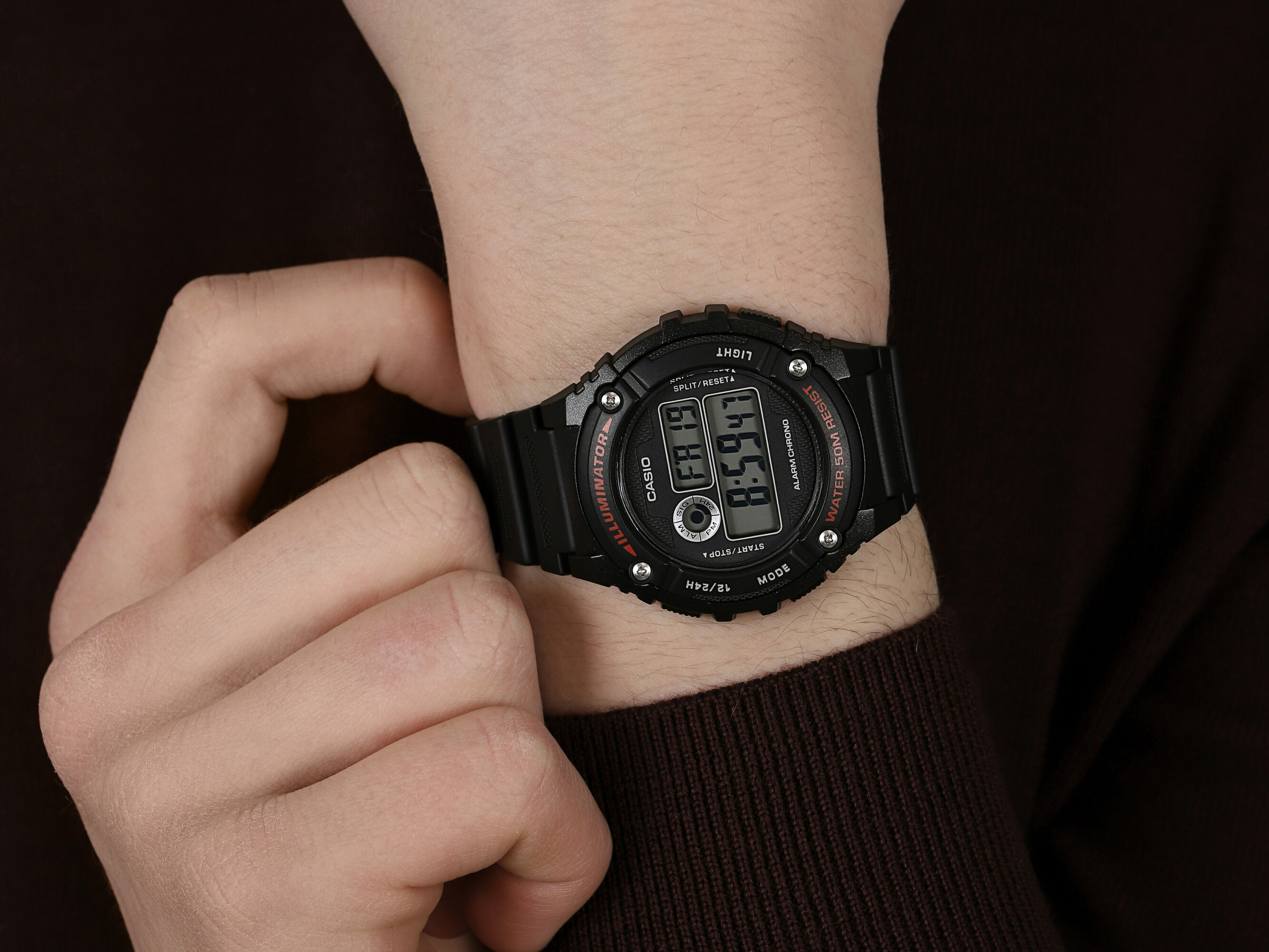 Casio W-216H-1AVEF zegarek męski Sportowe