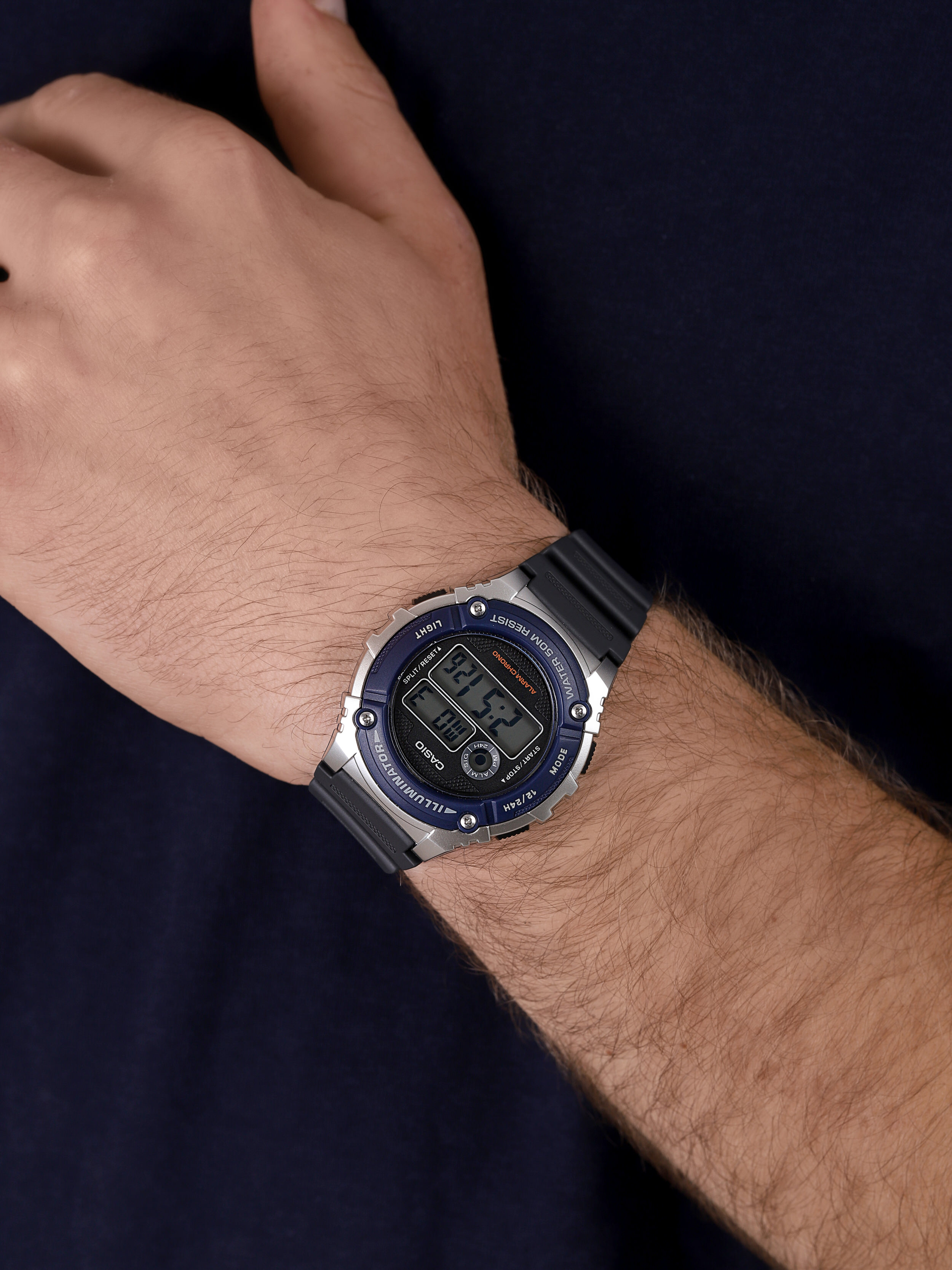 Casio W-216H-2AVEF męski zegarek Sportowe pasek - miniatura 3