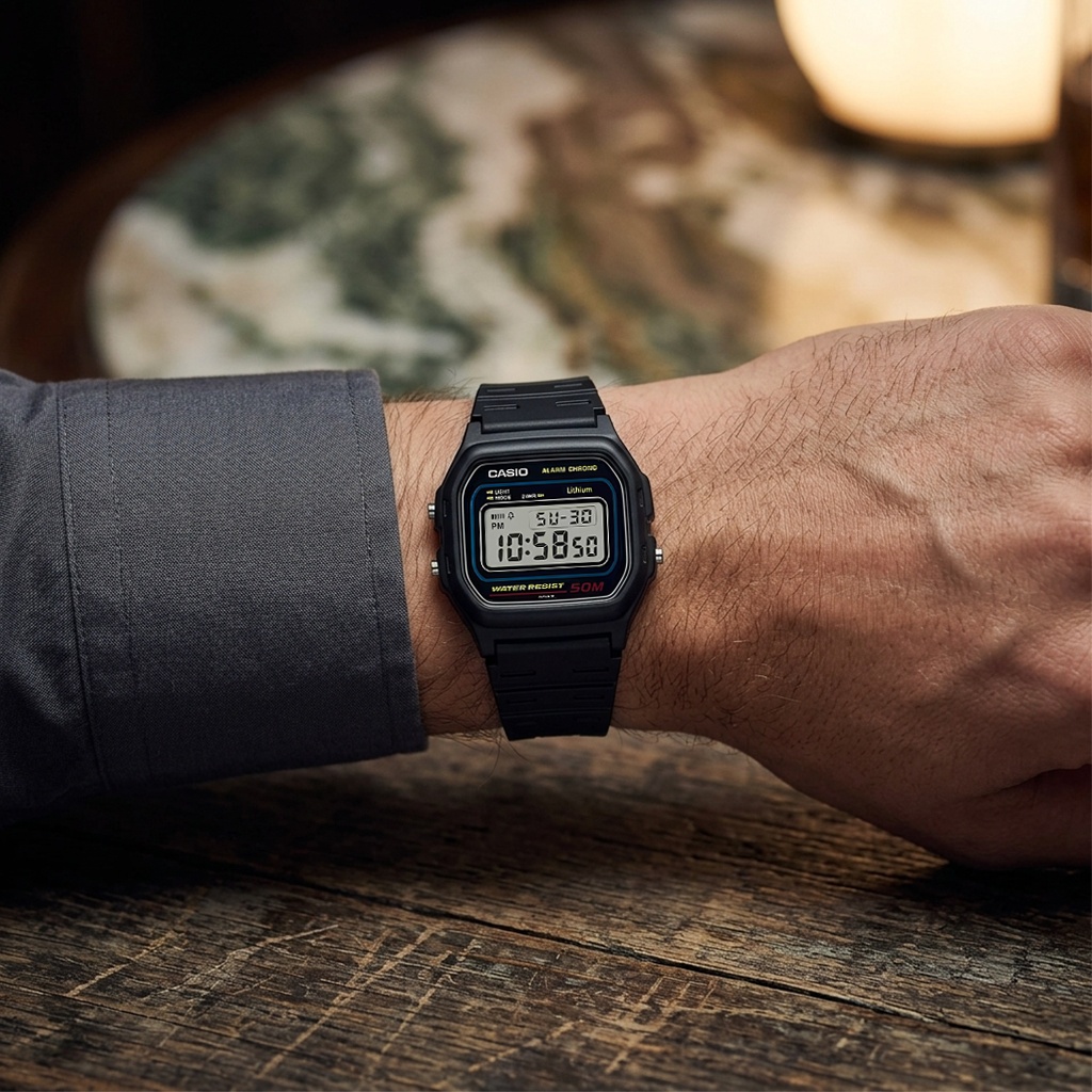 Casio W-59-1VQES dla dzieci zegarek Sportowe pasek - miniatura 3