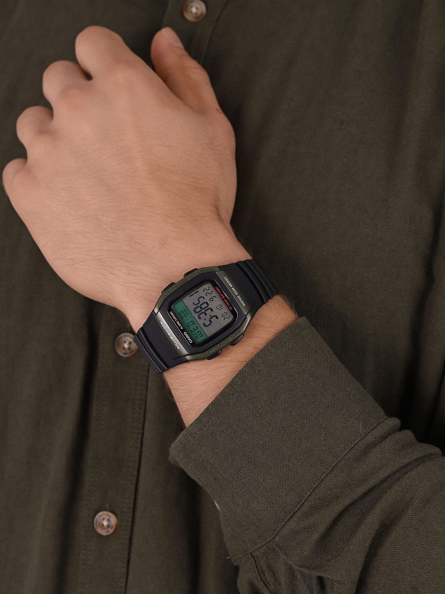 Casio W-96H-3AVEF męski zegarek Sportowe pasek