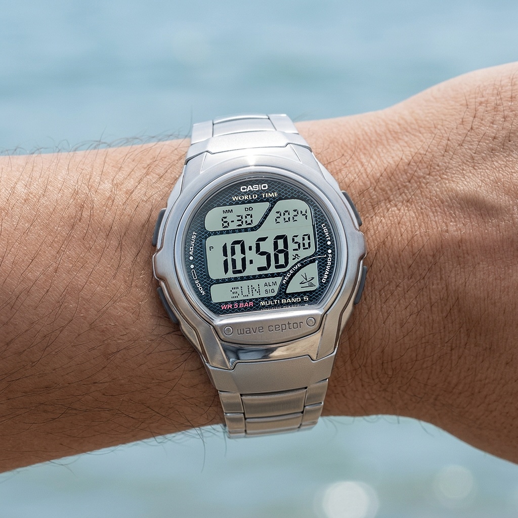Casio WV-58RD-1AEF zegarek męski Waveceptor - miniatura 2