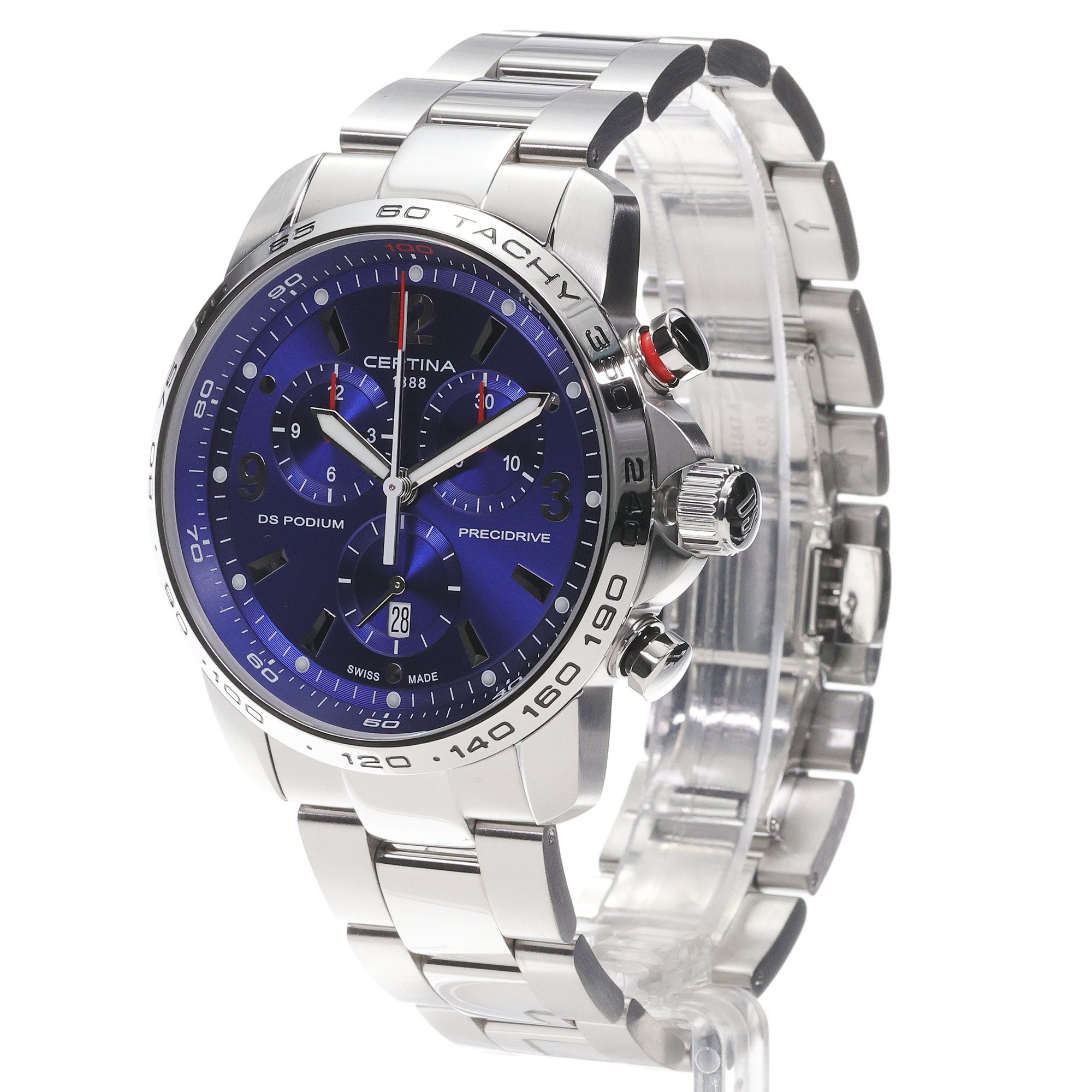 Certina C0016471104700 zegarek srebrny sportowy DS Podium bransoleta
