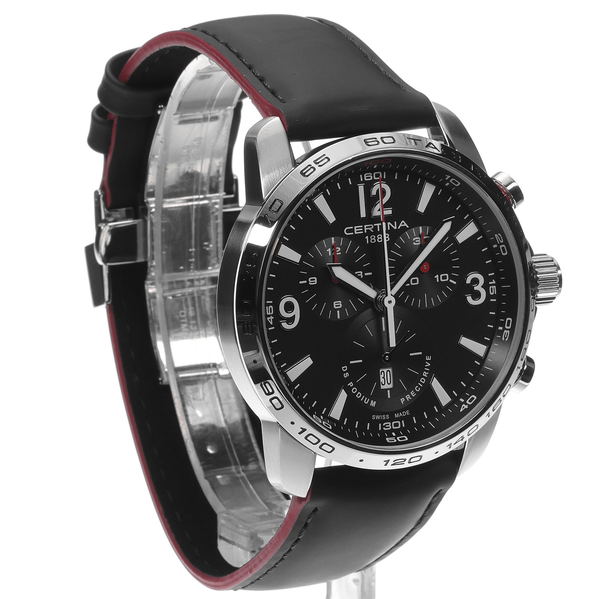 Certina C0016471605701 DS Podium Chronograph 1-100 sec 44mm DS Podium klasyczny zegarek srebrny