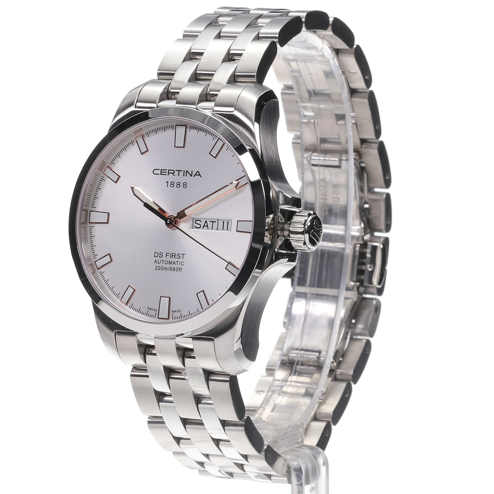 Certina C0144071103101 DS First Day-Date Automatic 41mm zegarek klasyczny DS First - miniatura 2