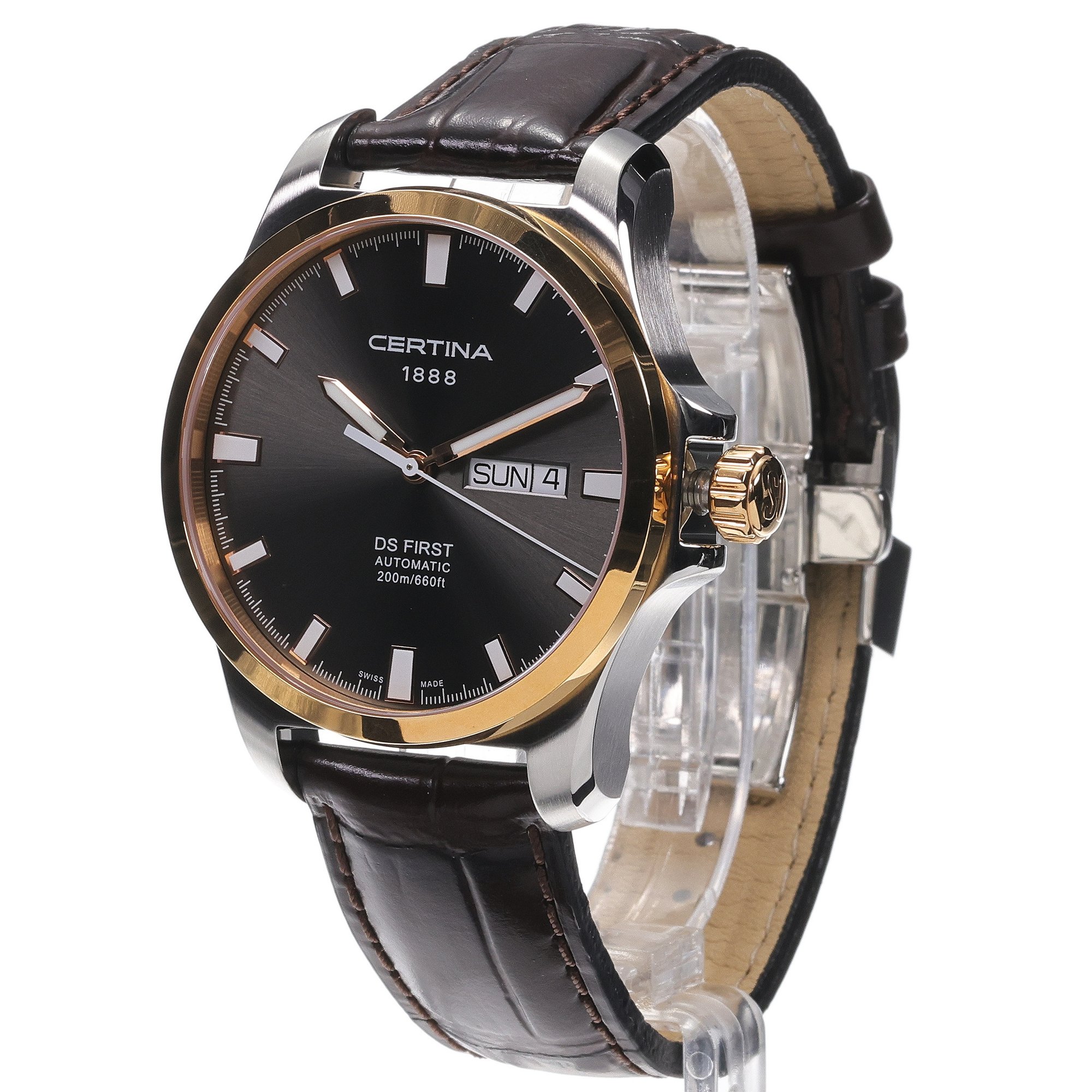 Certina C0144072608100 DS First Day-Date Automatic 40mm zegarek klasyczny DS First - miniatura 2