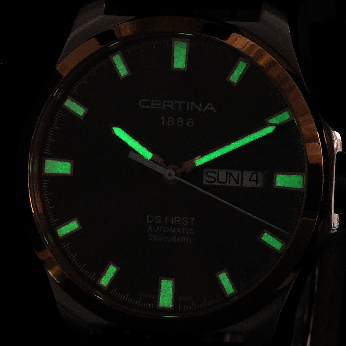 Certina C0144072608100 zegarek srebrny klasyczny DS First pasek - miniatura 5