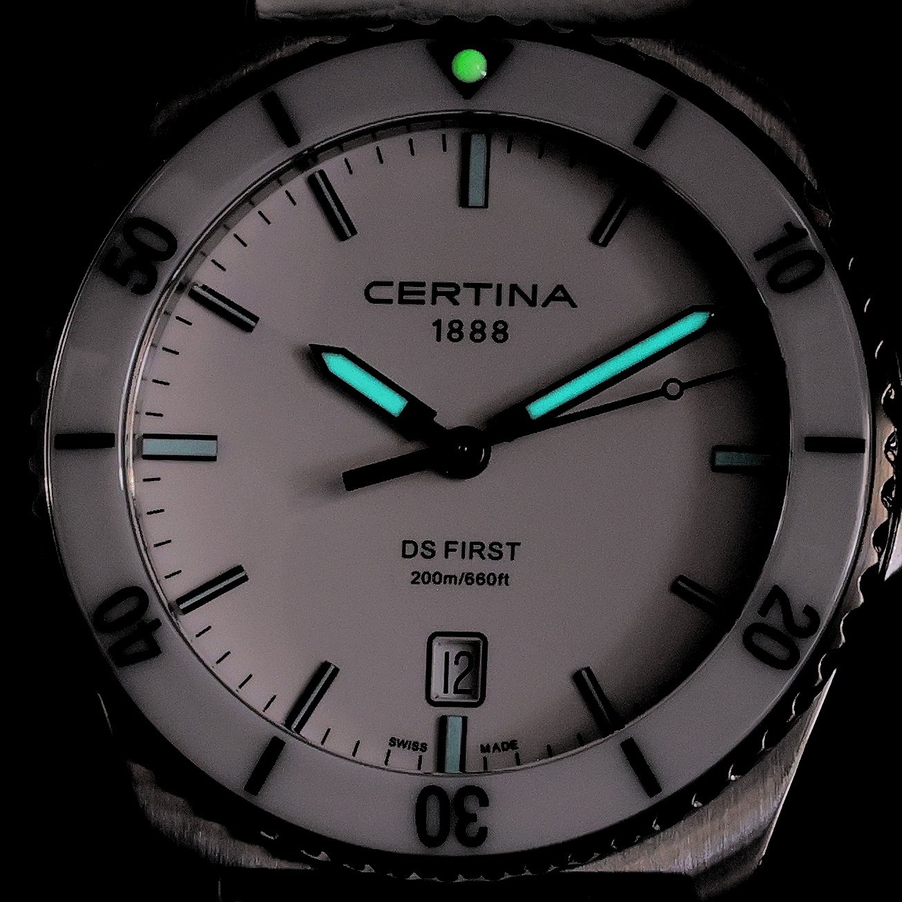 Certina C0144101601100 zegarek srebrny klasyczny DS First pasek - miniatura 5