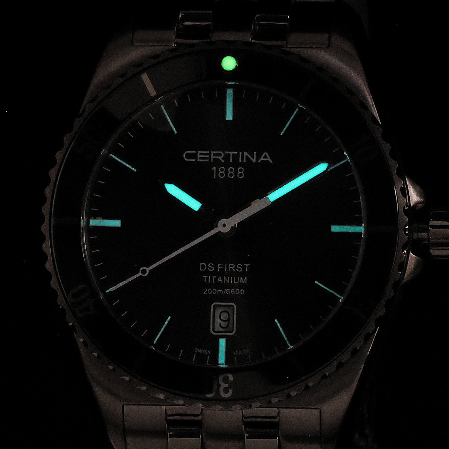Certina C0144104408100 zegarek szary klasyczny DS First bransoleta - miniatura 5