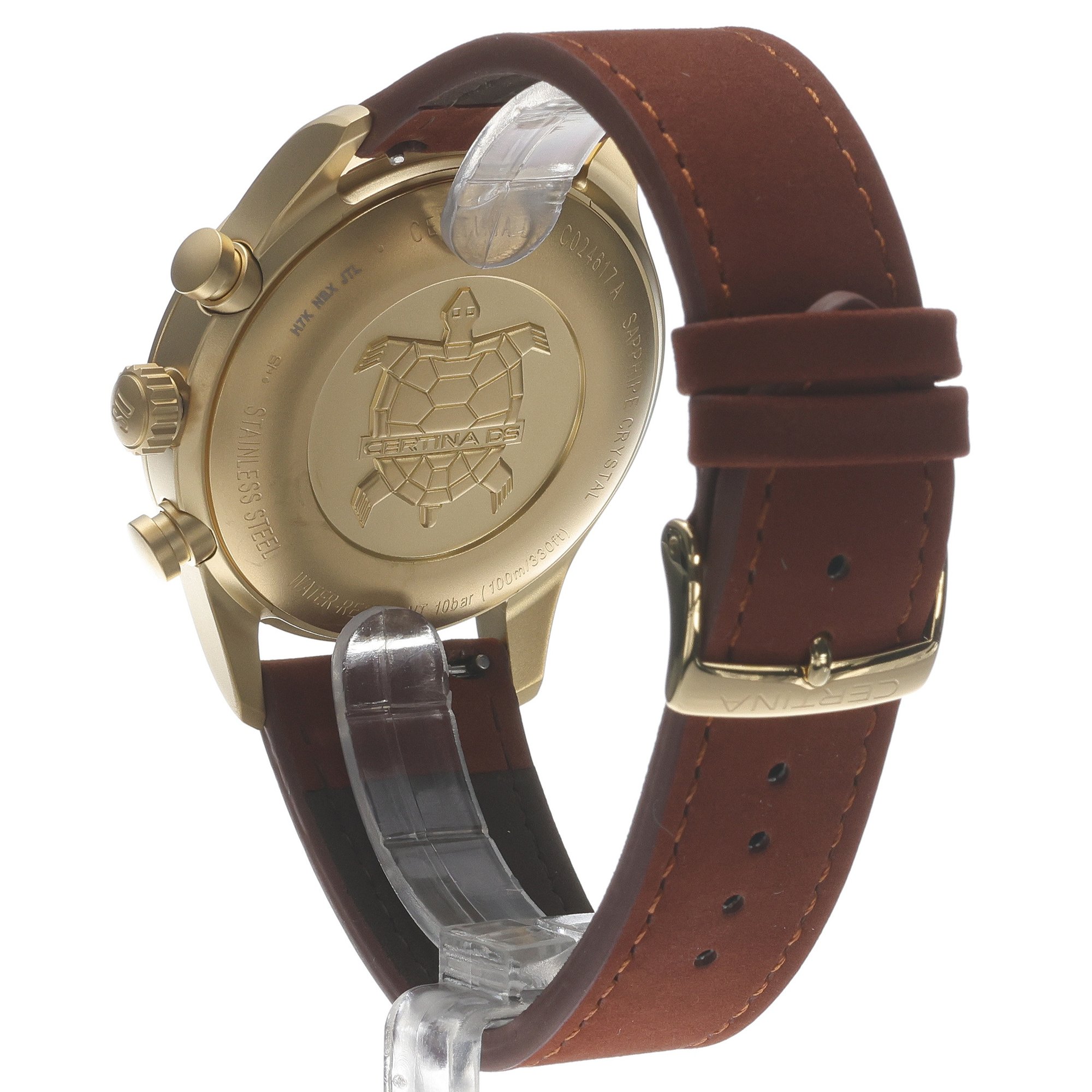 Certina C0246173609200 DS Pilot 43mm DS Pilot klasyczny zegarek złoty - miniatura 4