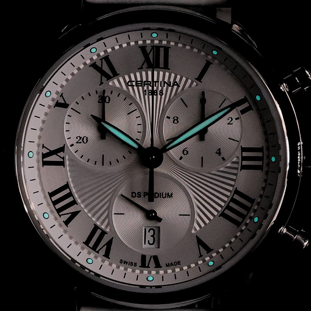 Certina C0252171601801 zegarek srebrny klasyczny DS Podium pasek