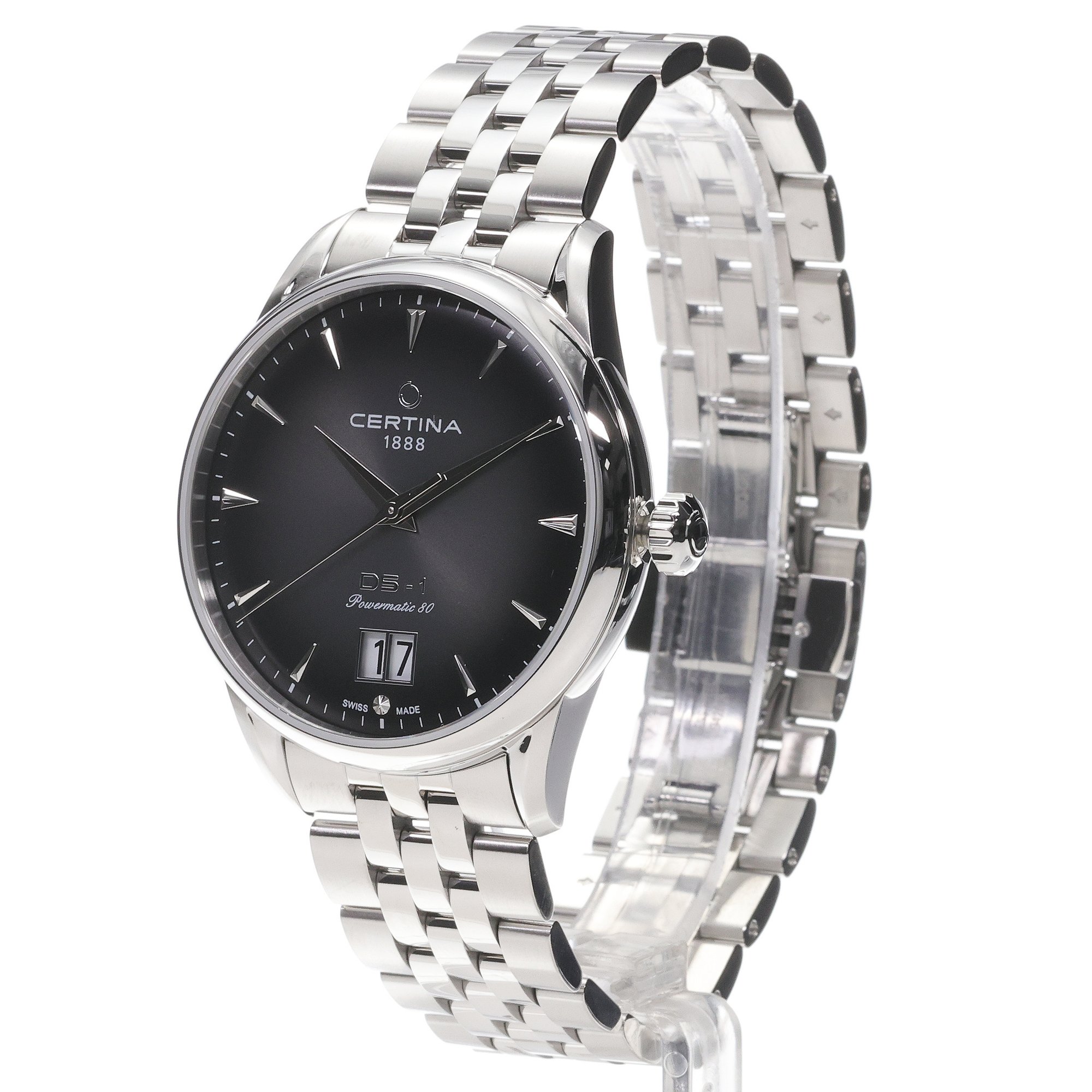 Certina C0294261105100 DS-1 DS-1 Big Date Powermatic 80 41mm zegarek męski klasyczny szafirowe - miniatura 2