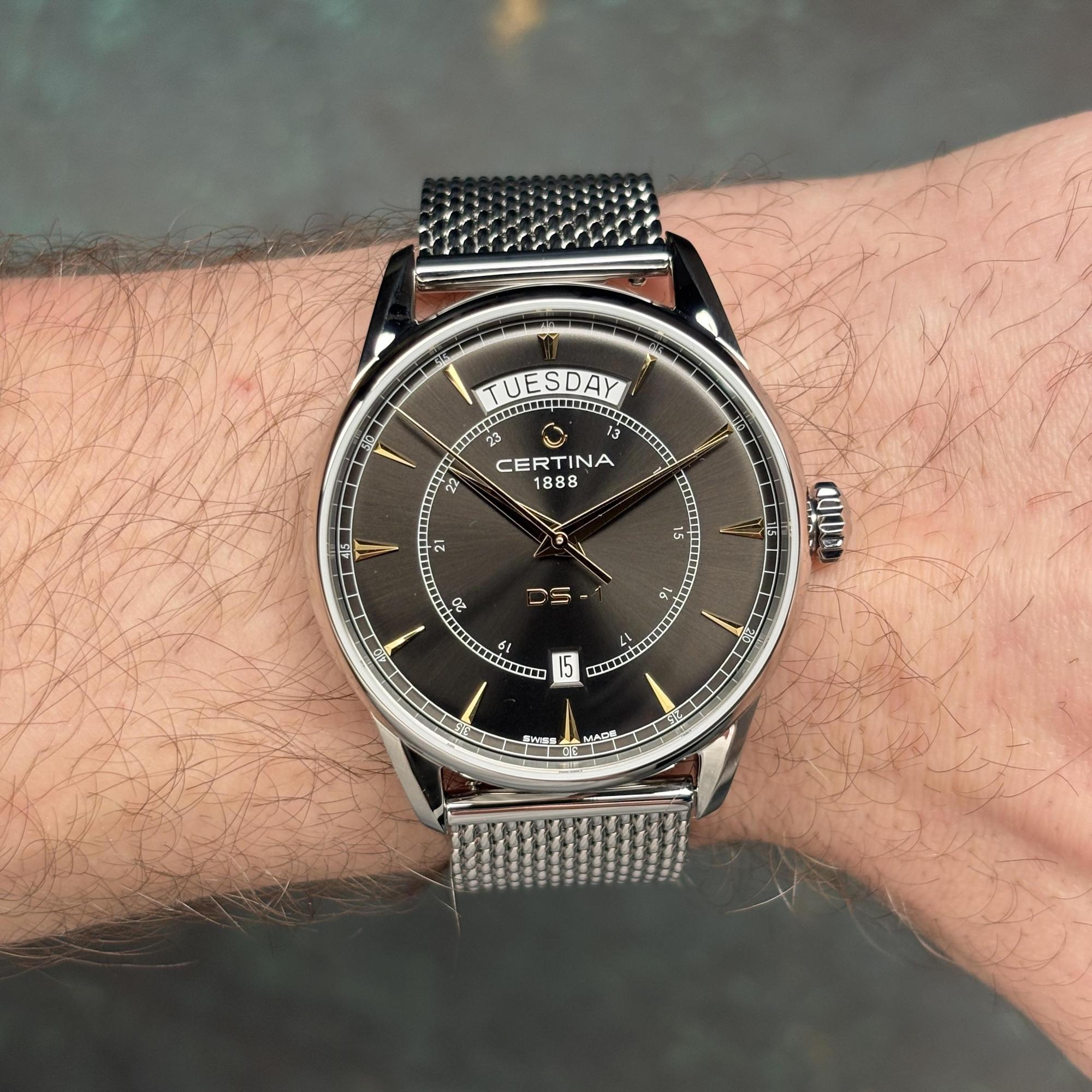 Certina C0294301105100 zegarek męski DS-1 srebrny