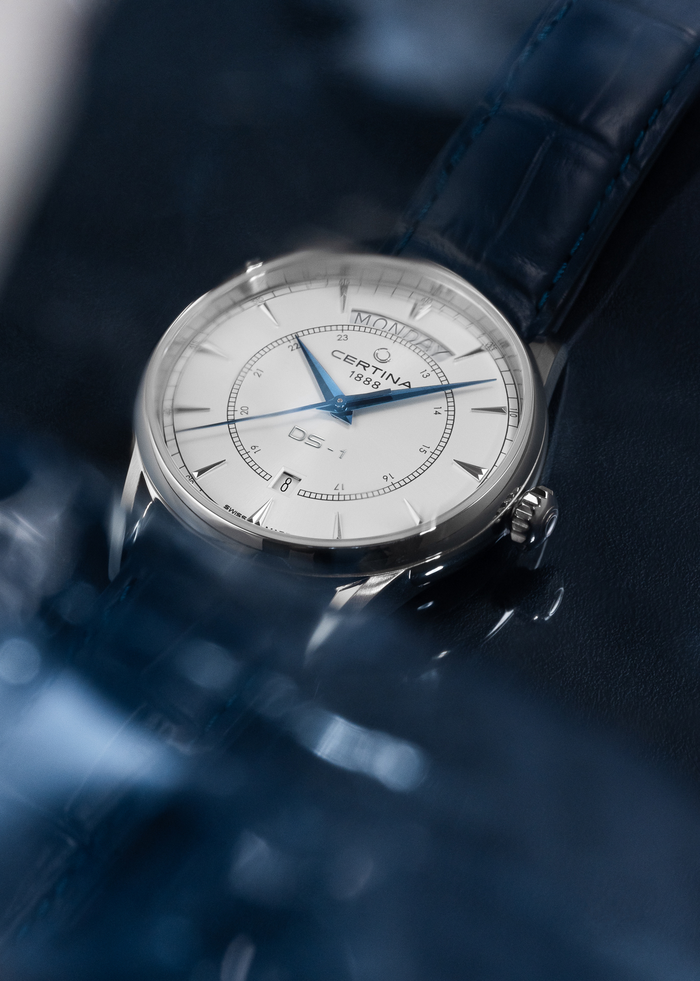 Certina C0294301601100 DS-1 Day Date DS-1 klasyczny zegarek srebrny