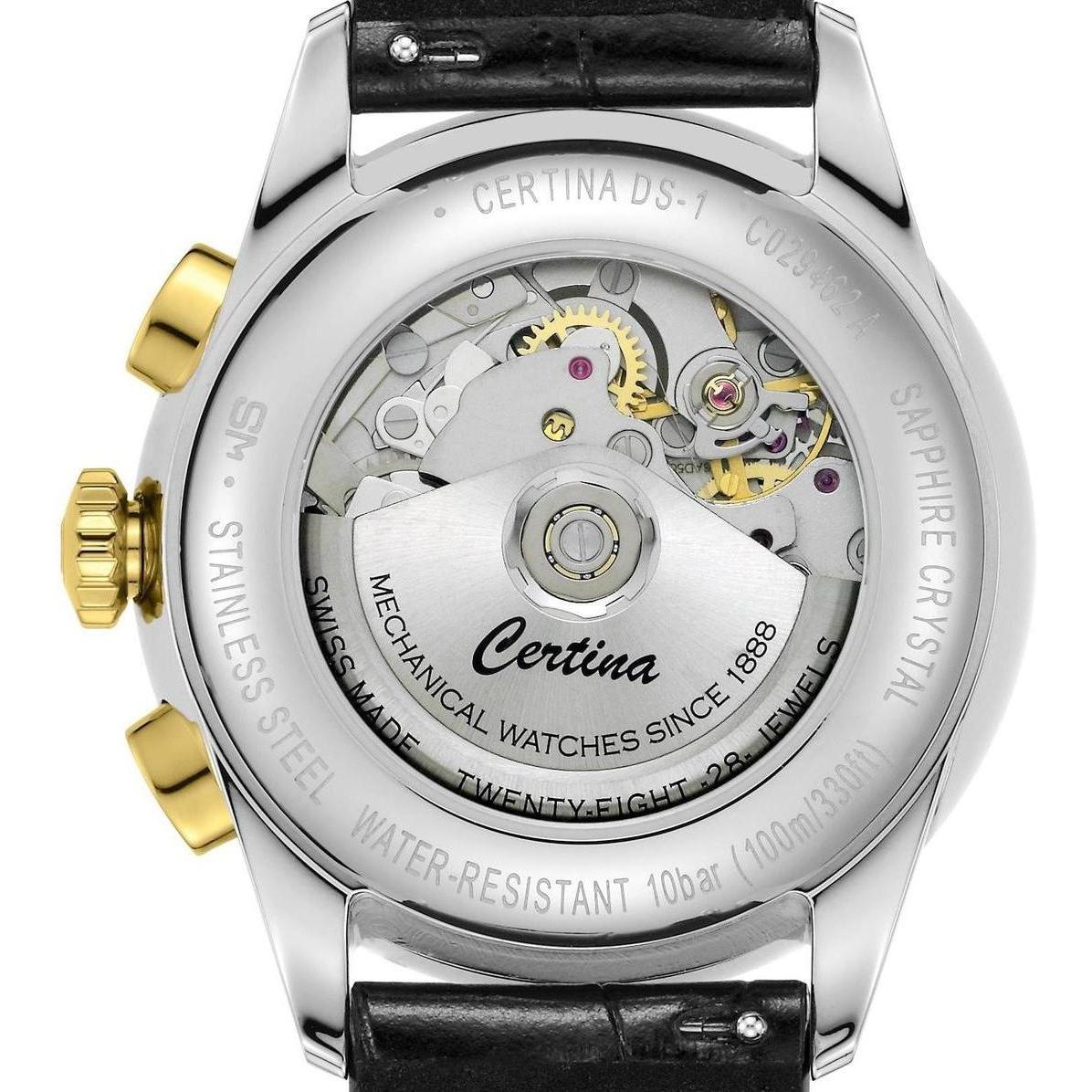 Certina C0294622605100 DS-1 Chrono Auto DS-1 elegancki zegarek srebrny - miniatura 9
