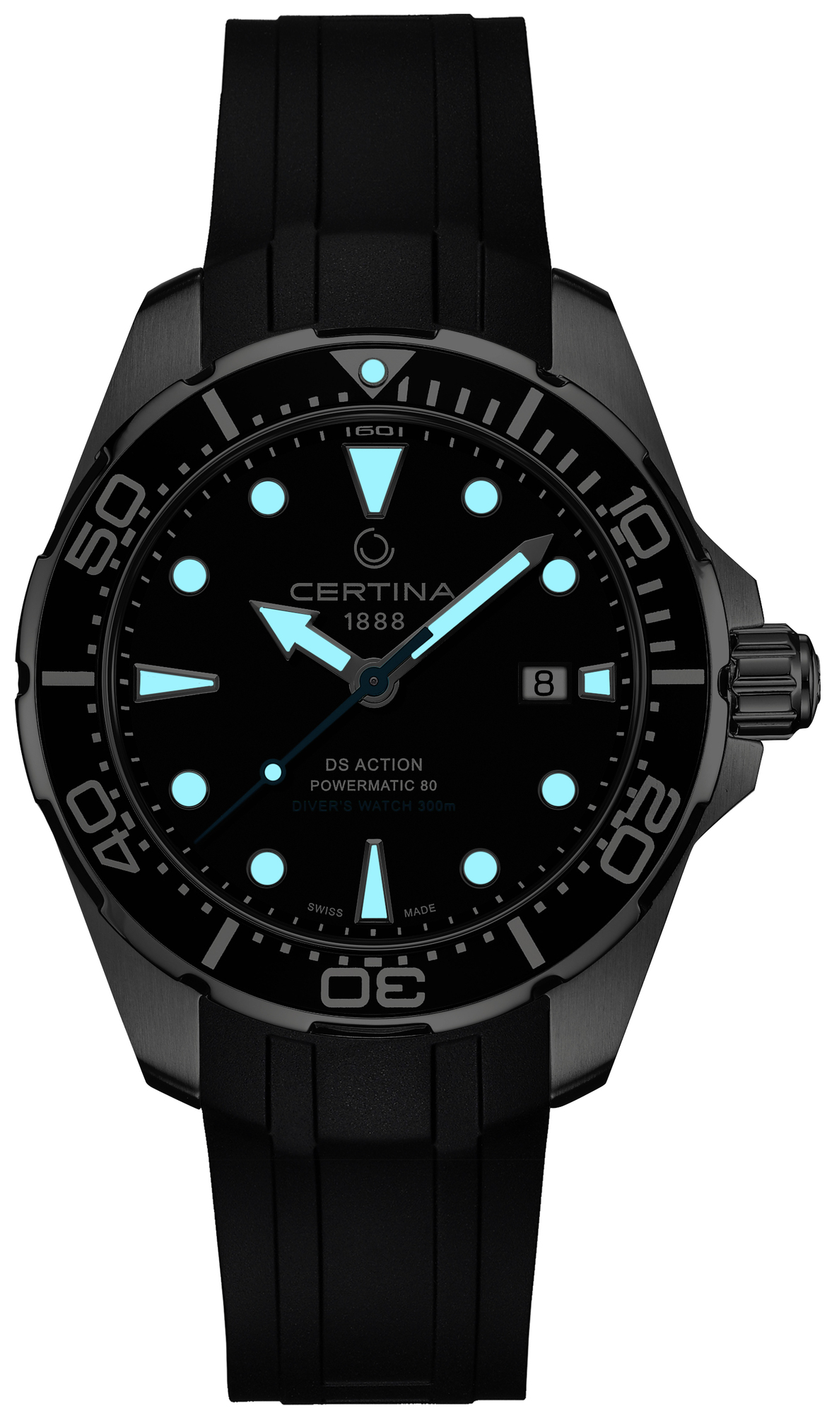 Certina C032.407.17.051.60 DS Action DS Action Diver Automatic Sea Turtle Special Edition zegarek męski sportowy szafirowe - miniatura 8