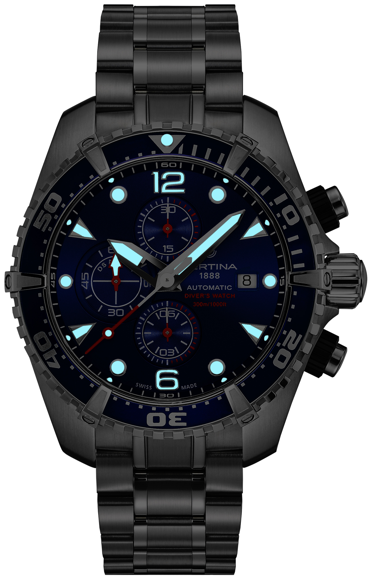 Certina C032.427.11.041.00 DS Action DS Action Diver Chronograph Automatic zegarek męski sportowy szafirowe - miniatura 8
