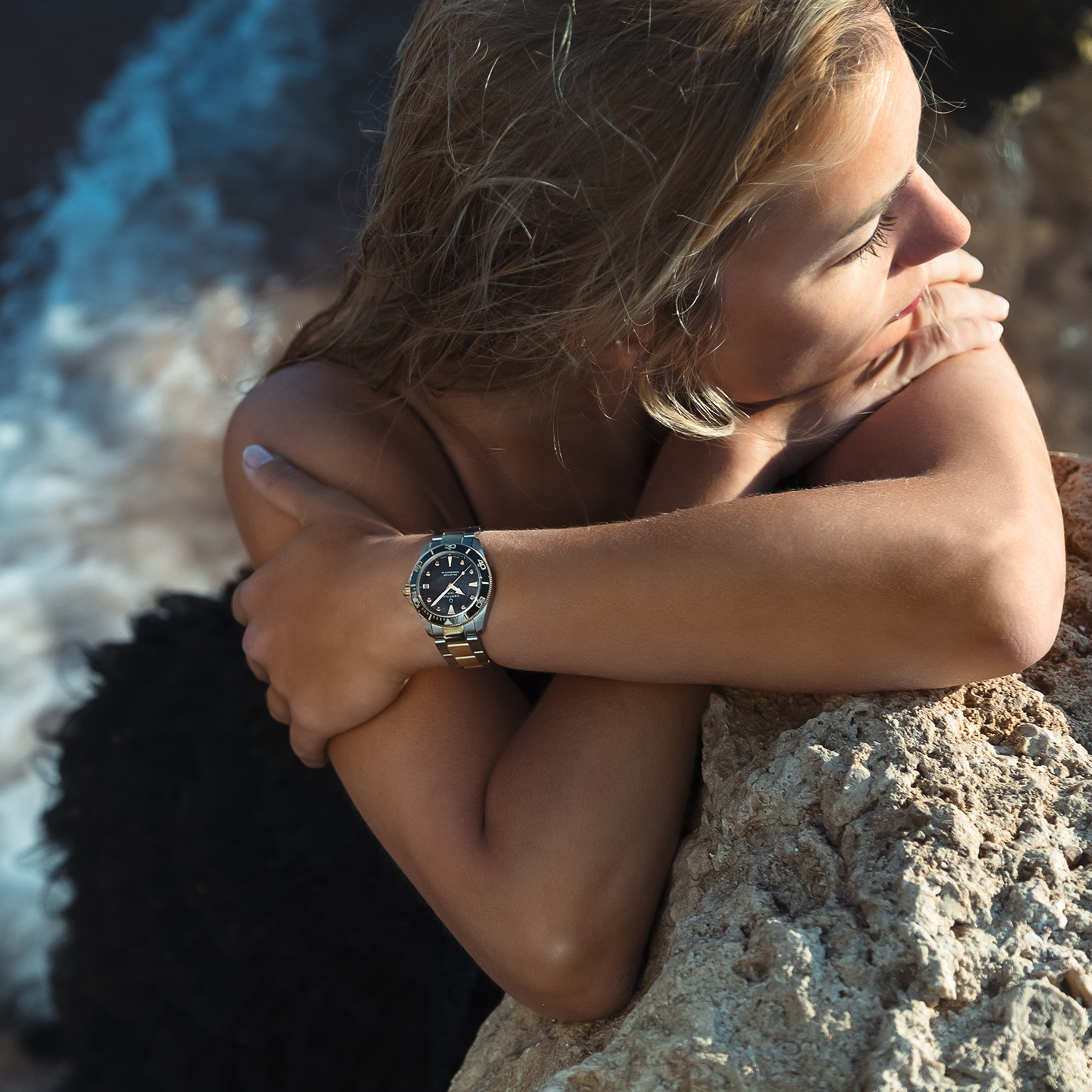 Certina C0320072212600 DS Action DS Action Lady Diamonds zegarek damski elegancki szafirowe