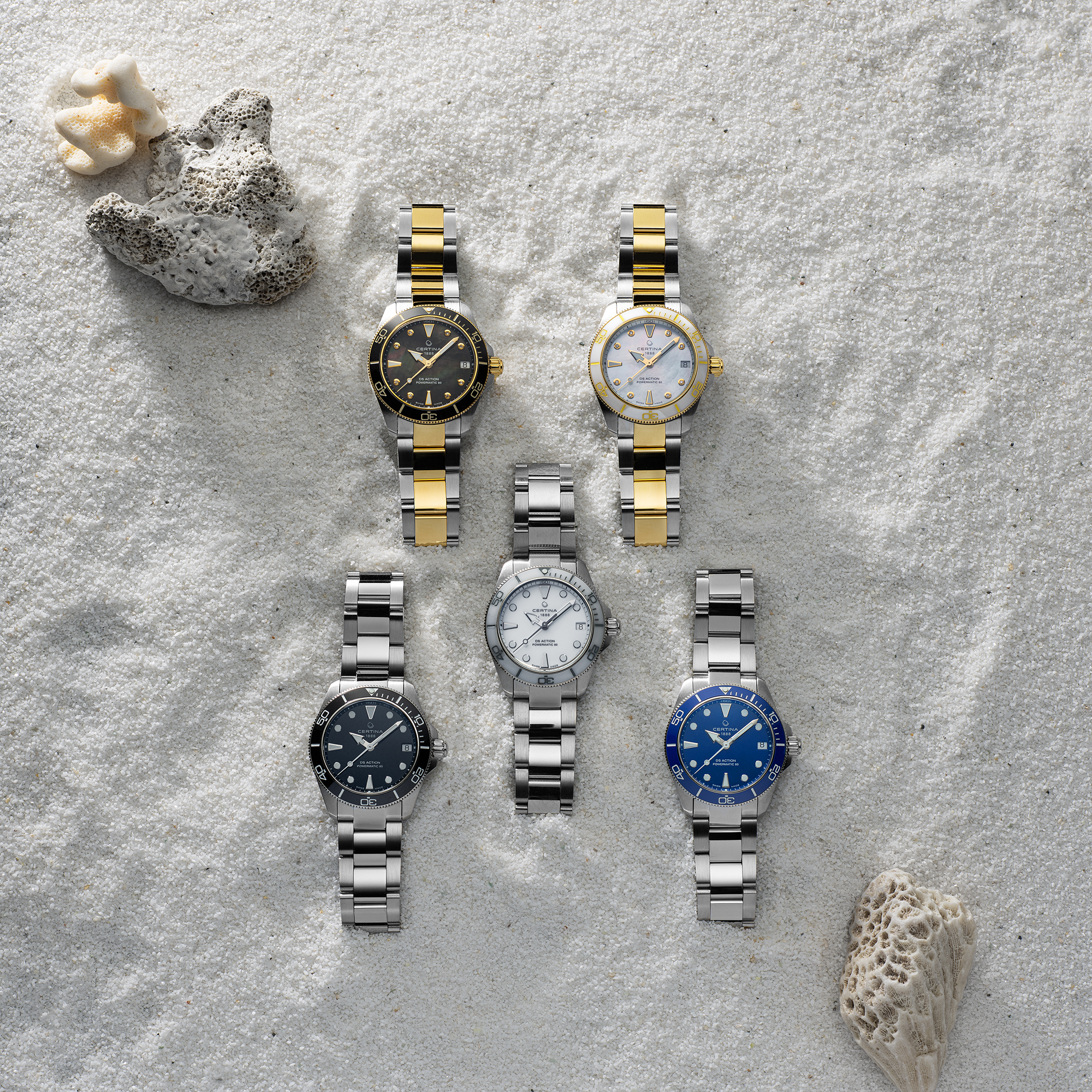 Certina C0320072212600 zegarek damski elegancki DS Action bransoleta