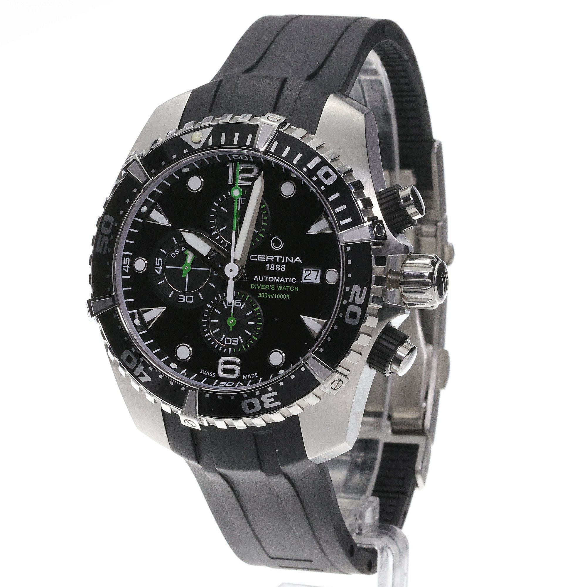 Certina C0324271705100 zegarek srebrny sportowy DS Action pasek - miniatura 2