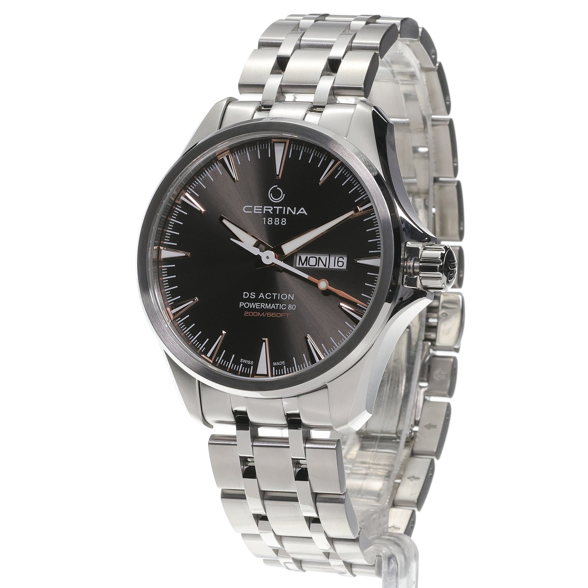 Certina C0324301108101 DS Action DS Action Day-Date 41mm zegarek męski klasyczny szafirowe - miniatura 2