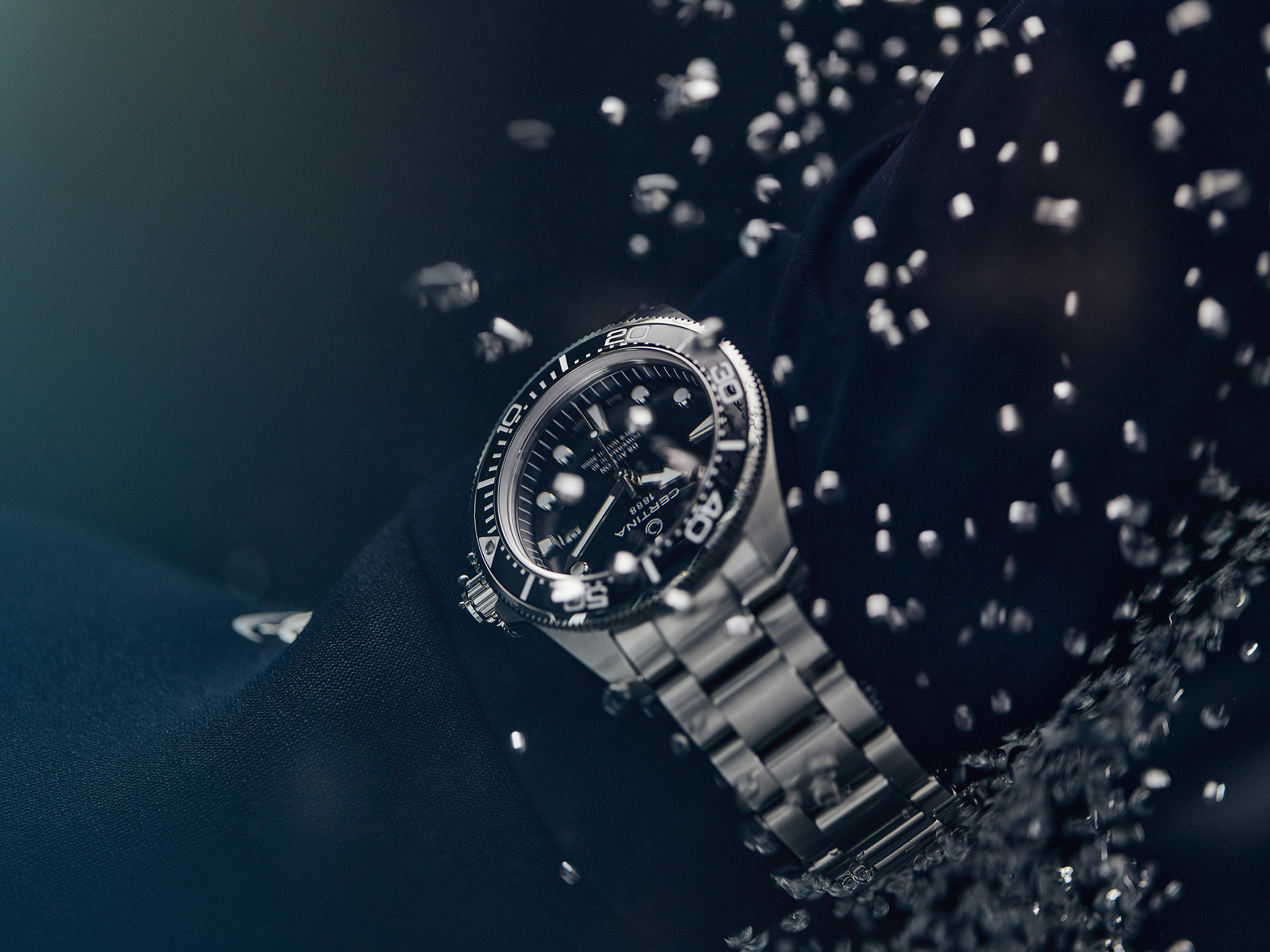 Certina C0326071105100 DS Action Diver DS Action sportowy zegarek srebrny