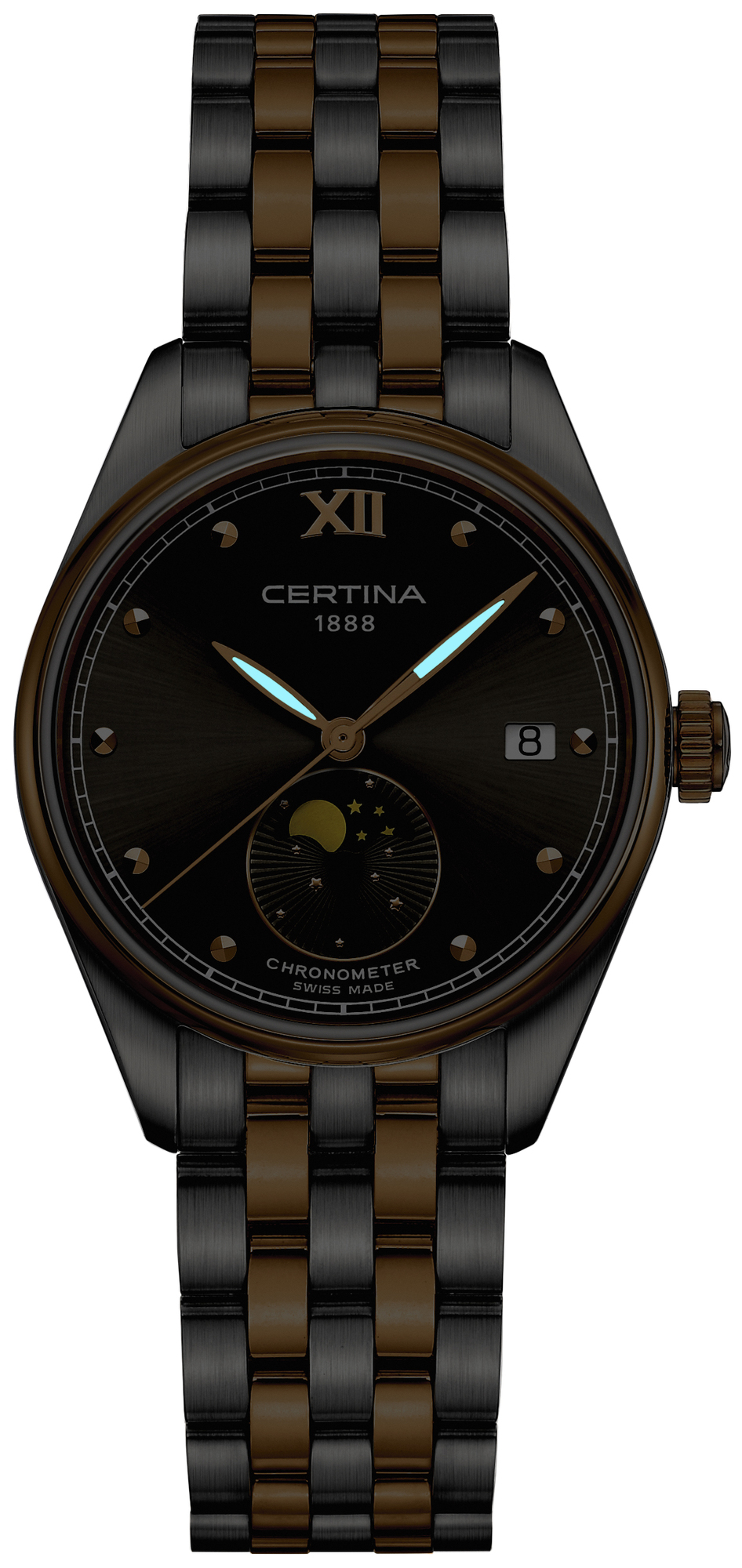 Certina C033.257.22.088.00 zegarek srebrny elegancki DS-8 bransoleta