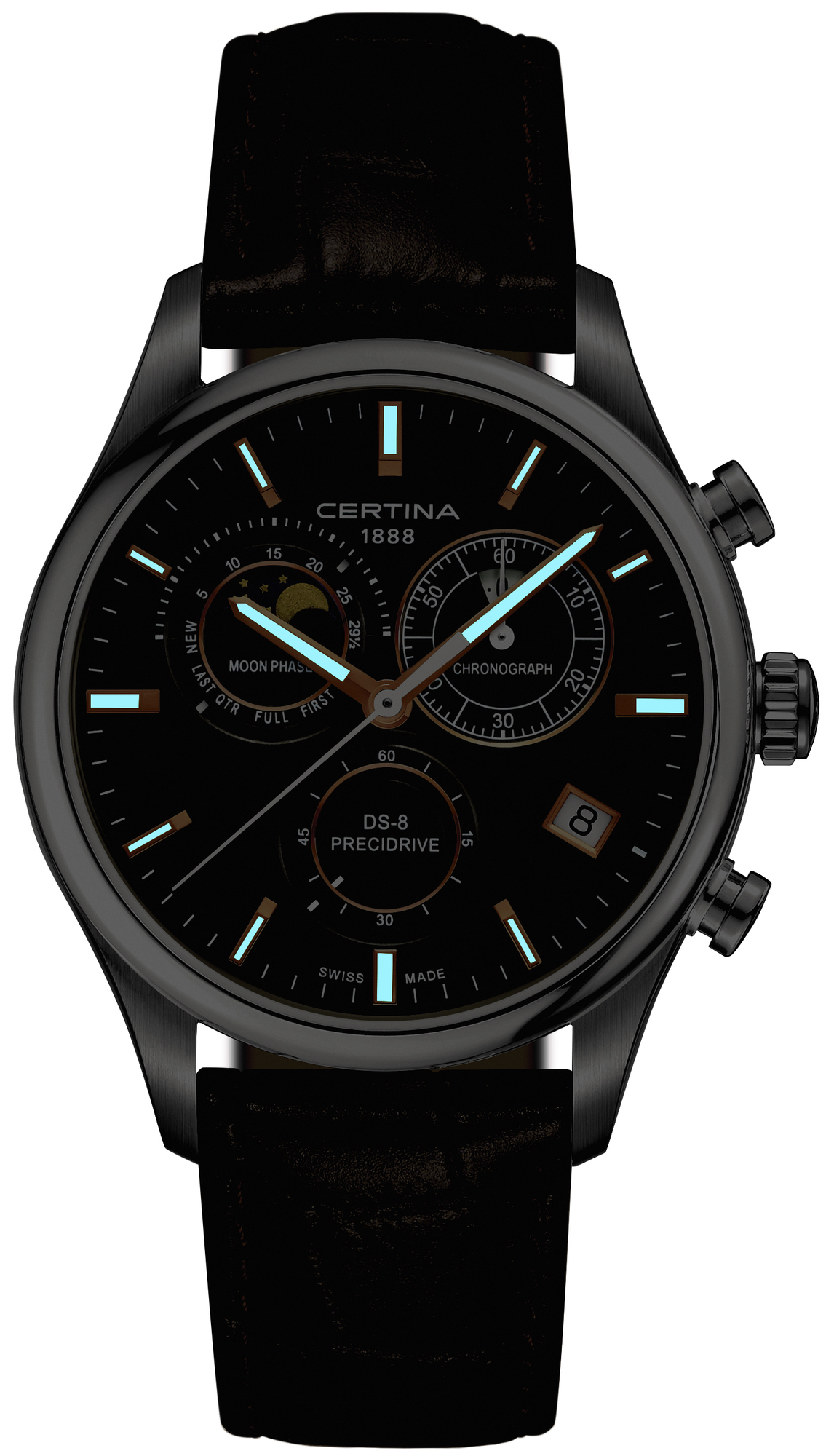 Certina C033.450.16.081.00 DS-8 Chronograph Moon Phase zegarek klasyczny DS-8