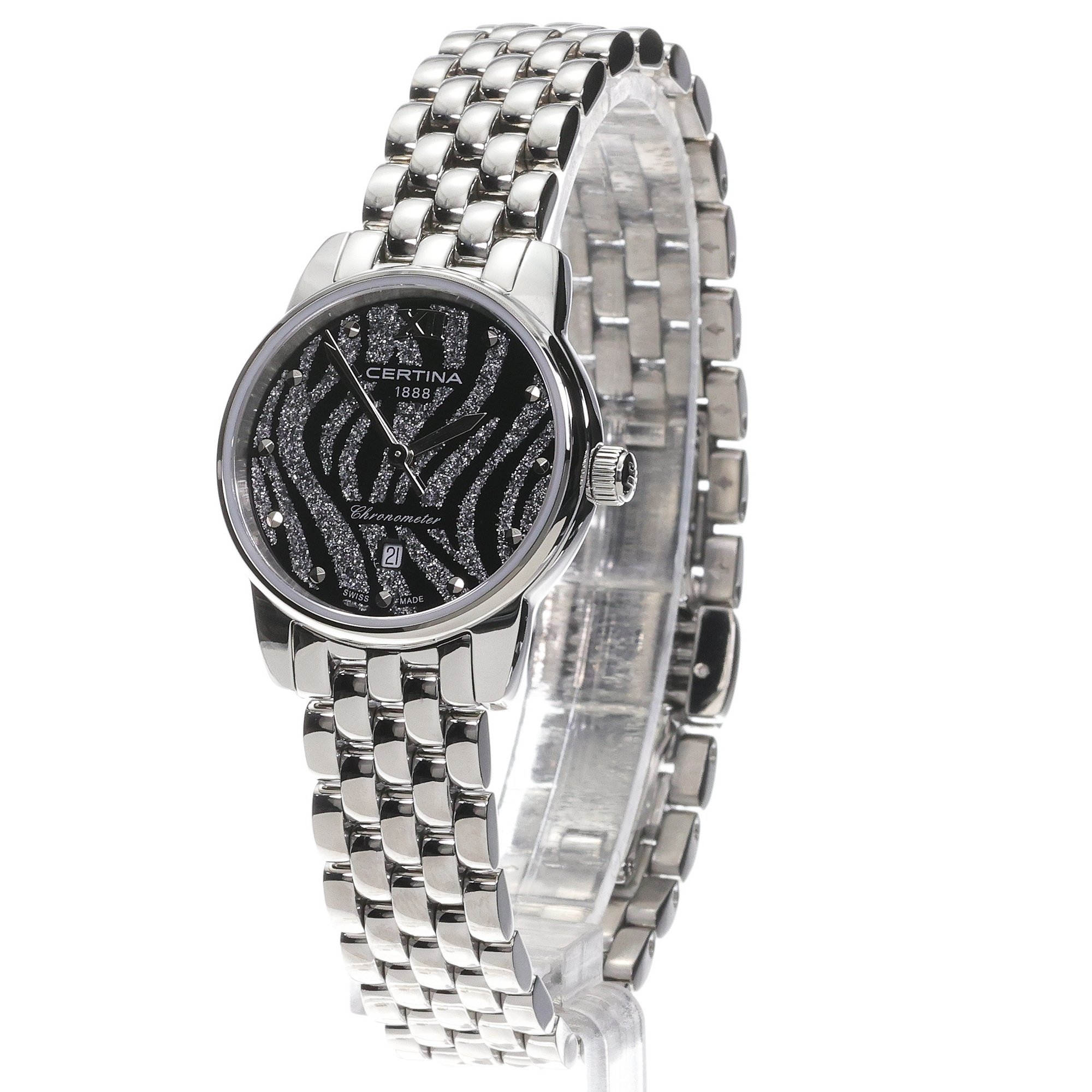 Certina C0330511105800 DS-8 Lady 27mm DS-8 klasyczny zegarek srebrny - miniatura 2