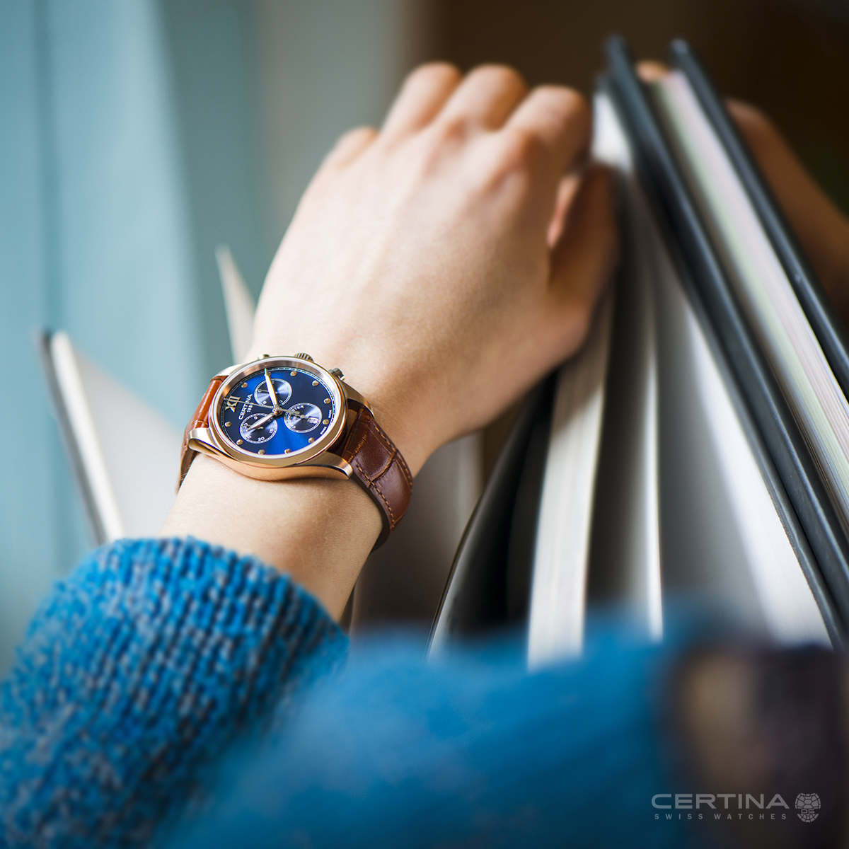 Certina C0332343604801 DS-8 Lady Chronograph zegarek klasyczny DS-8 - miniatura 3
