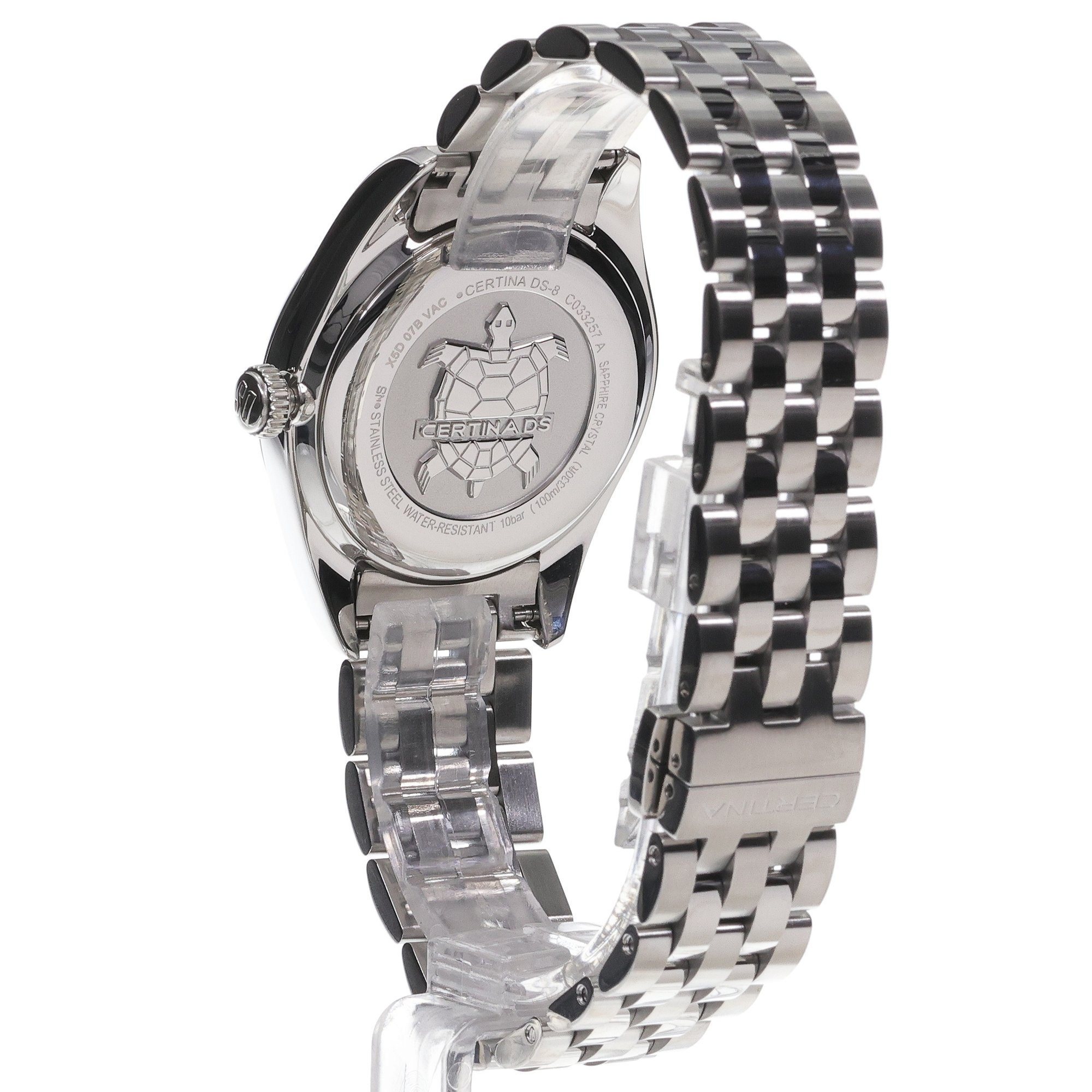 Certina C0332571111800 DS-8 Lady Moon Phase 32mm DS-8 elegancki zegarek srebrny - miniatura 4